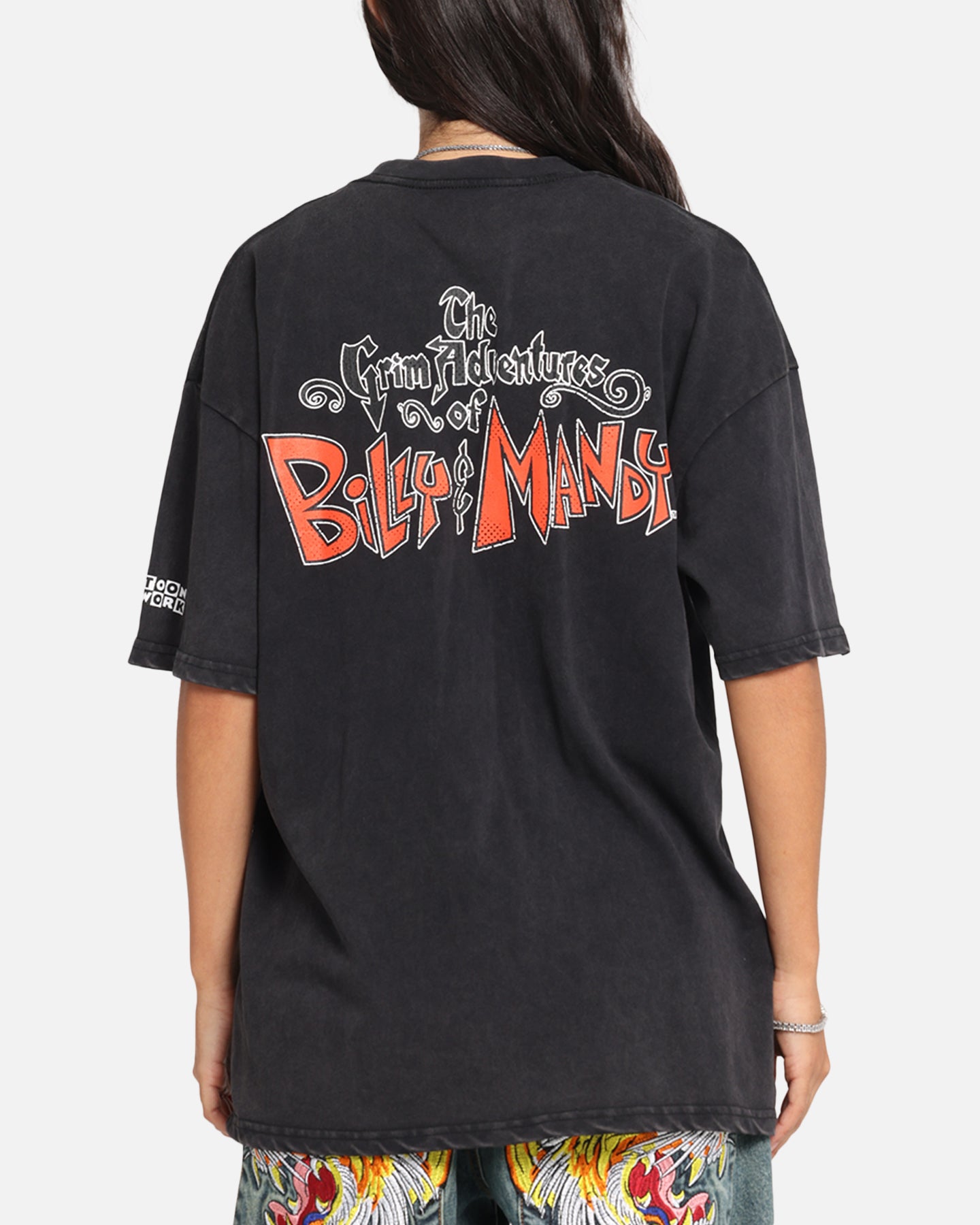 73 Studio X Cartoon Network Bill & Mandy Box Logo Vintage T-Shirt Black Acidwash、mySite、zt4zffjzw