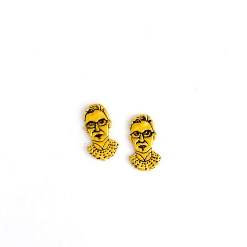 Ruth Bader Ginsburg RBG Stud Earrings - Sterling Silver or Gold、mySite、topwebapps