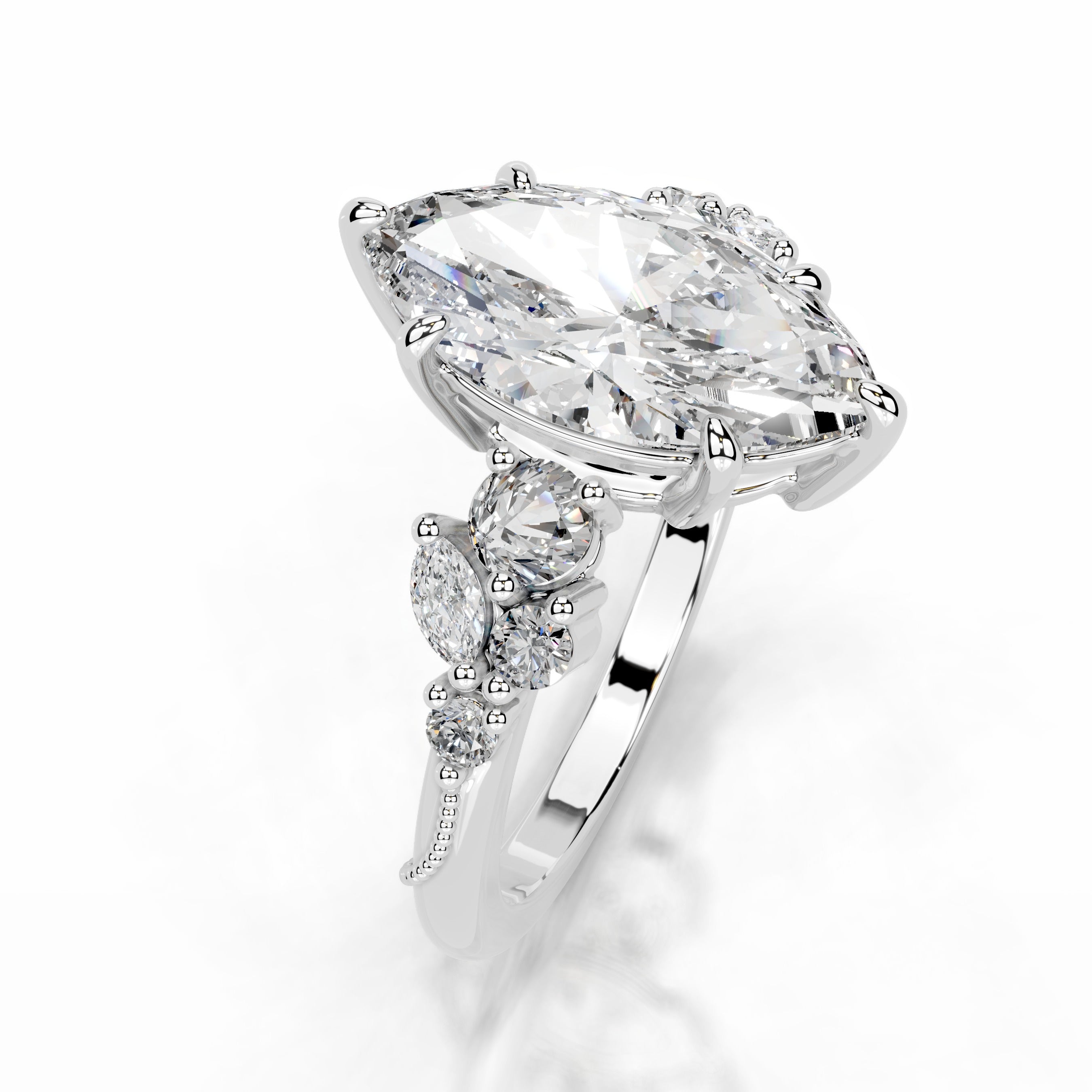 Eduarda Diamond Engagement Ring - Platinum、mySite、hinf8tx79