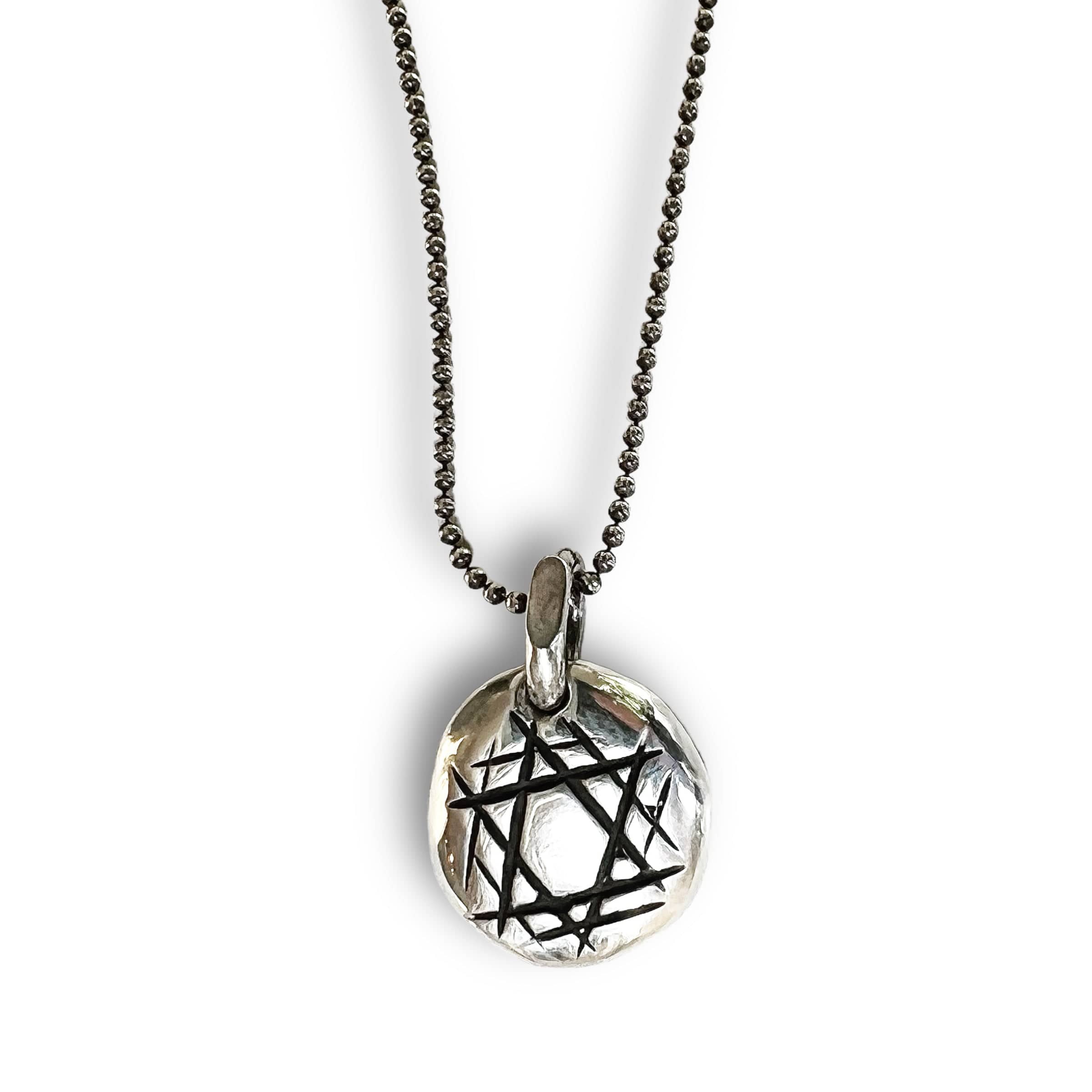 Rock Star of David Pendant on Sterling Silver Chain - Sterling Silver or Bronze、mySite、topwebapps