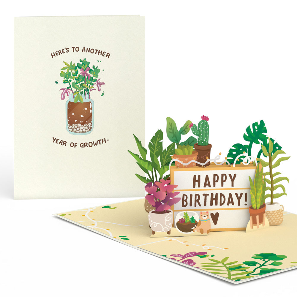 Happy Birthday Plants Pop-Up Card、mySite、solidvoid