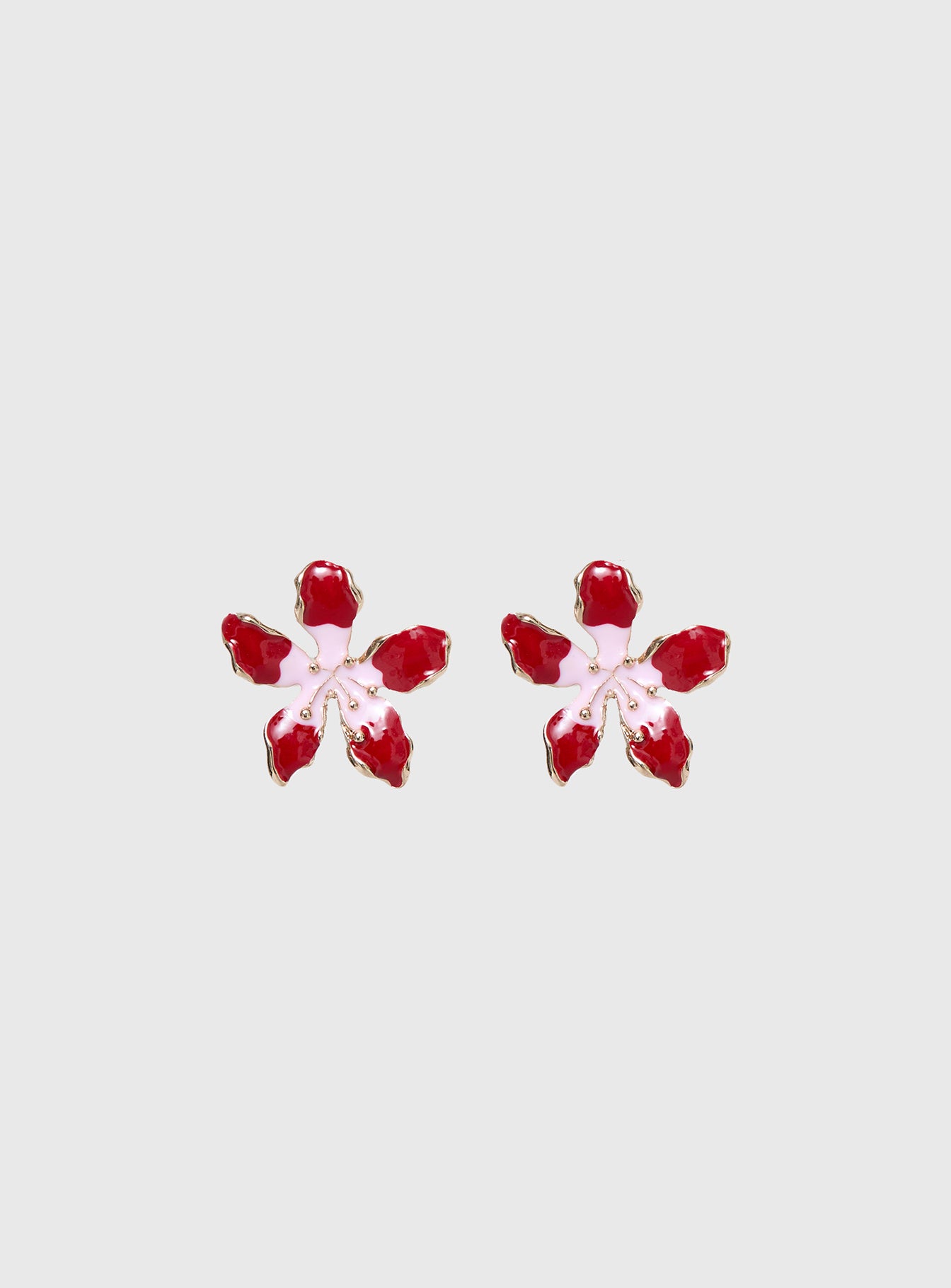 Ysabelle Flower Earrings Pink / Red、mySite、solidvoid