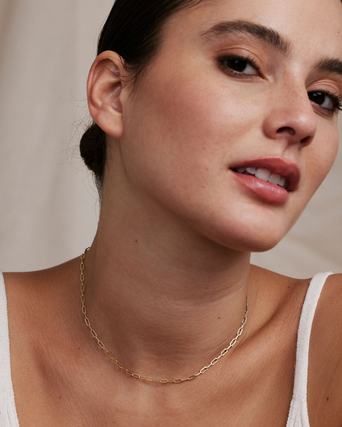 Connected Delicate Paperclip Chain Necklace、mySite、hinf8tx79