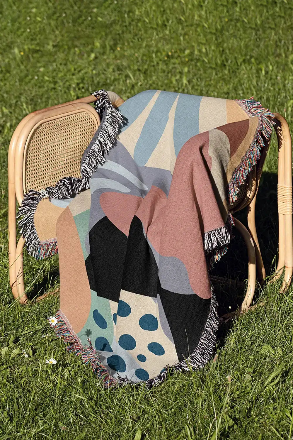 Tropical Paradise Abstract Cotton Woven Throw Blanket、mySite、gigharbornorthrealestate