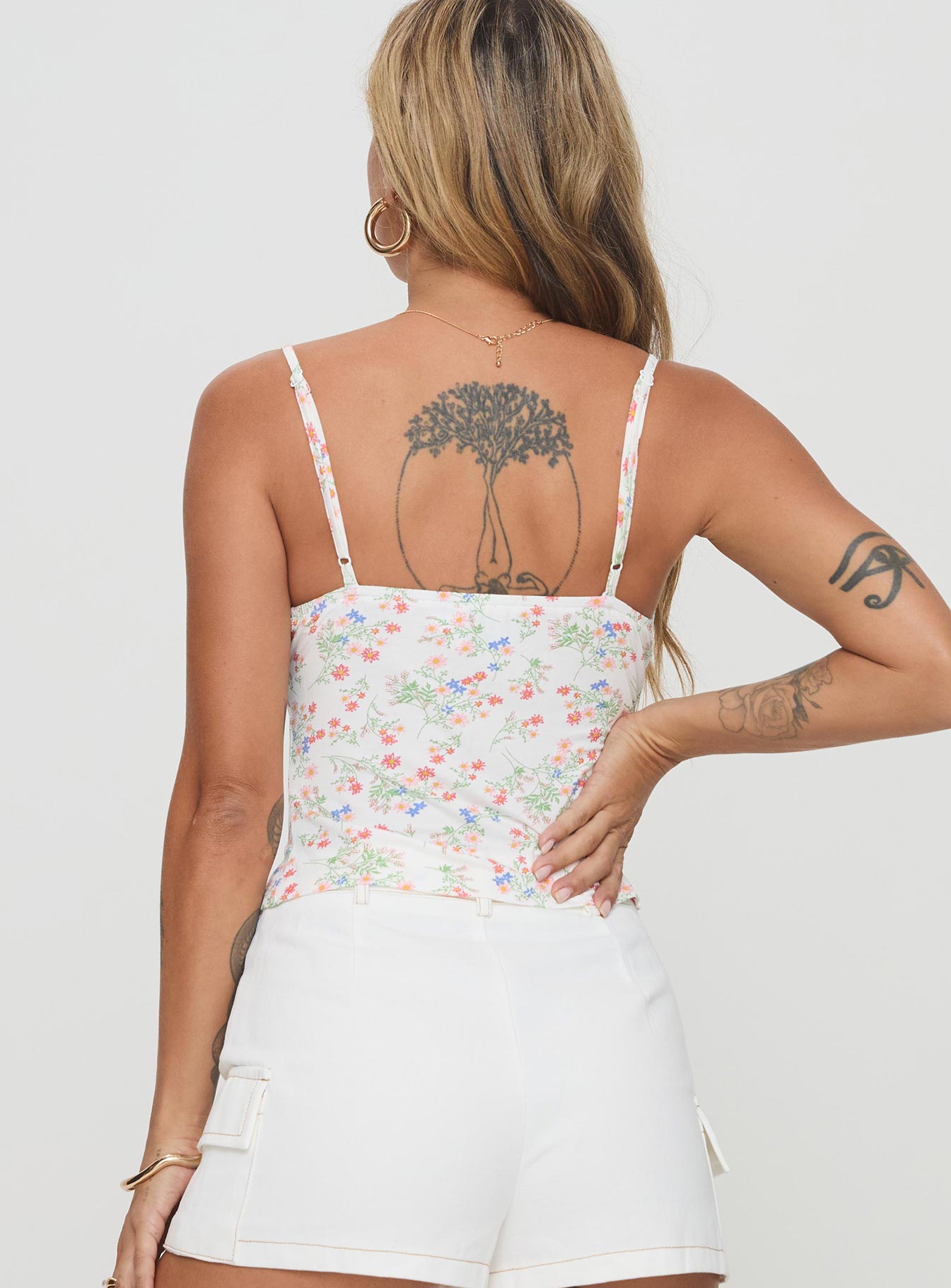 Elyssia Top White Flower、mySite、solidvoid