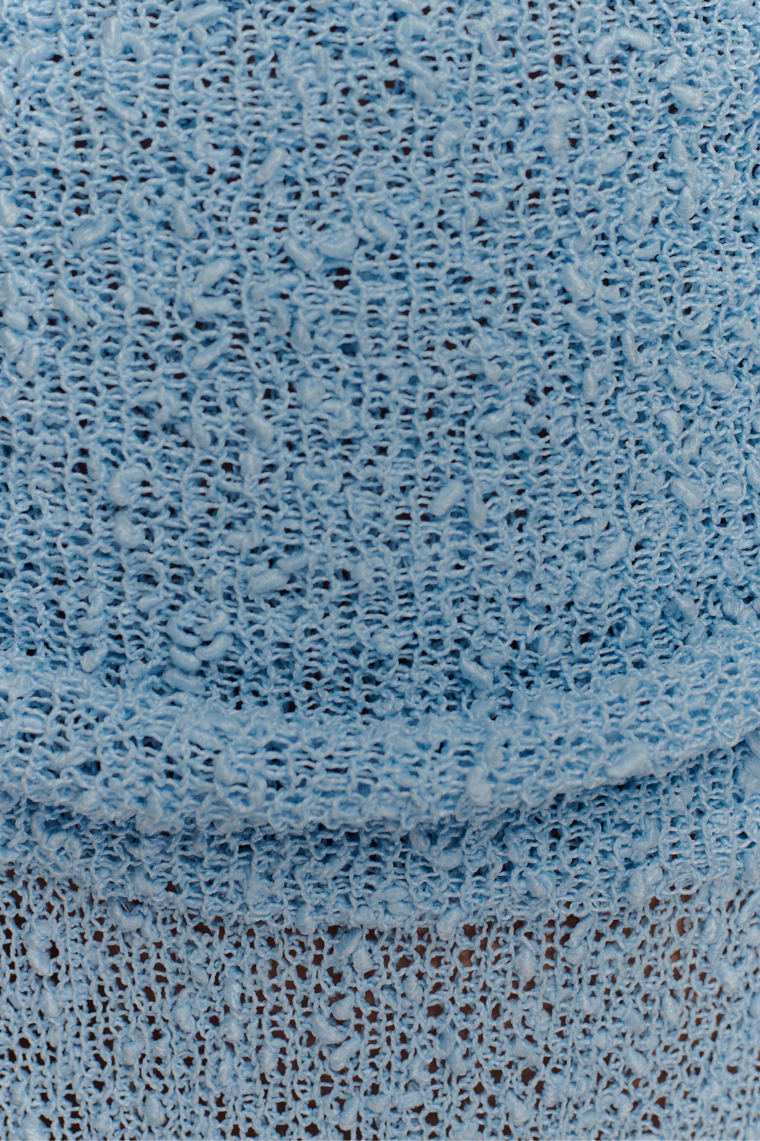 Petra Ruched Knit Maxi Skirt - Light Blue、mySite、solidvoid