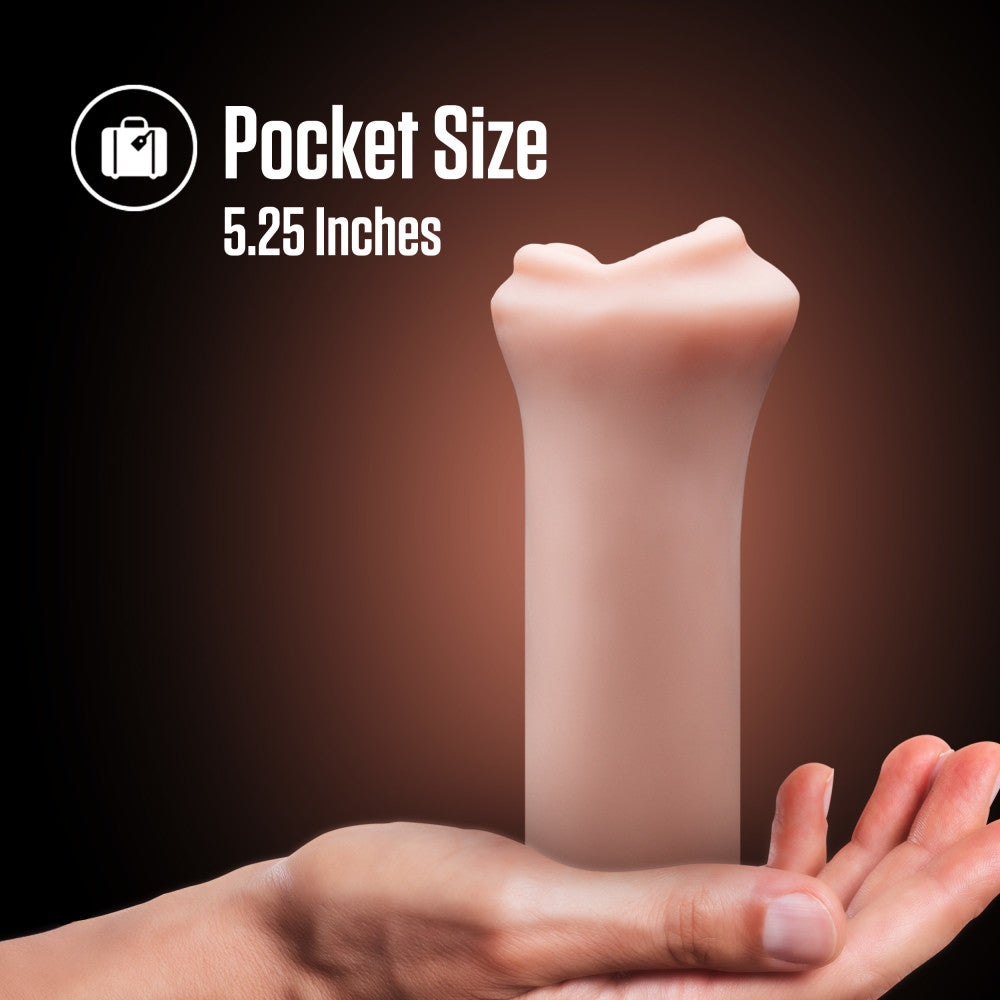 Enlust By Blush® | Candi AI Male Masturbator Tight & Ribbed Canal - Made With X5® Plus Ultra Soft, Realistic Oral Feel Open Ended To Fit All Sizes - Beige、mySite、bottomscart