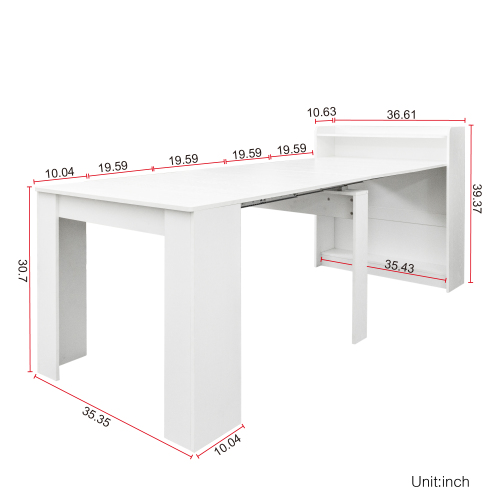 Multifunctional extendable console table、、casual