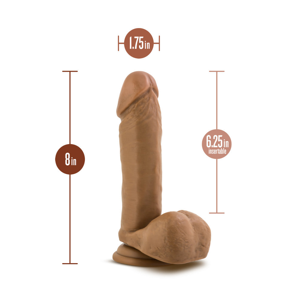 Dr. Skin By Blush® | Dr. William 8 Inch Long Dildo with Suction Cup & Balls Tan、mySite、bottomscart