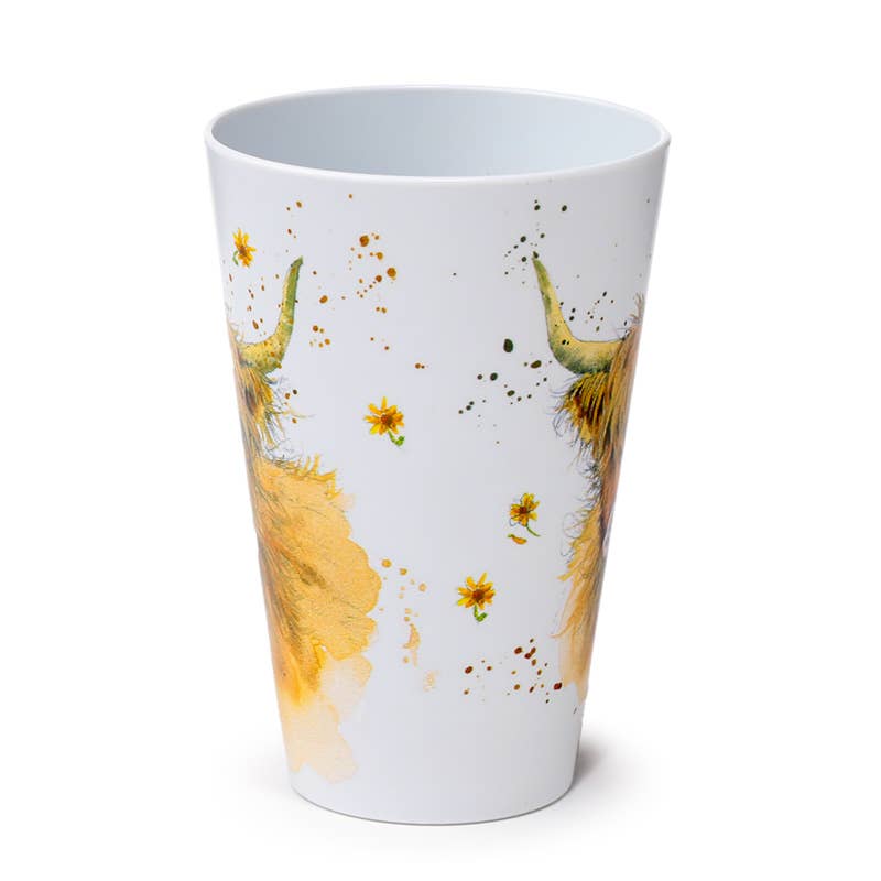 Highland Coo Cow Set of 4 Recycled RPET Picnic Cups、mySite、g9winljtr