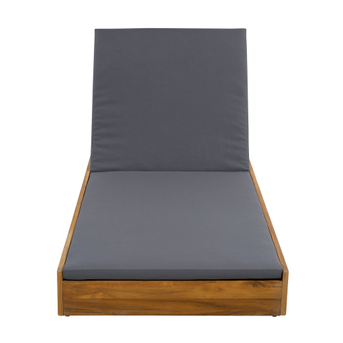 LOUNGE CHAISE SET, ACACIA WOOD WITH WATER-RESISTANT LOUNGE CUSHIONS (CREAM & 4 INCH THICK) - MATCHING DARK GREY VERSION AVAILABLE、、eastwooduniform