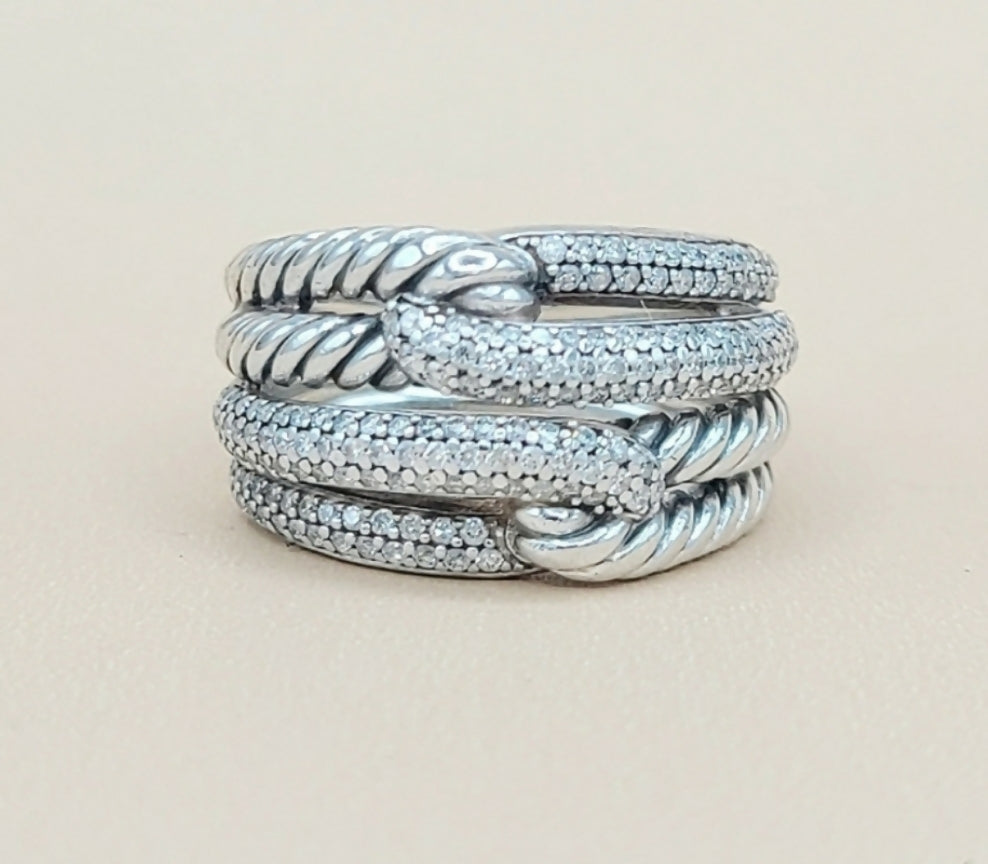 David Yurman Labyrinth Double Loop Ring 鈥?Diamonds、mySite、hinf8tx79