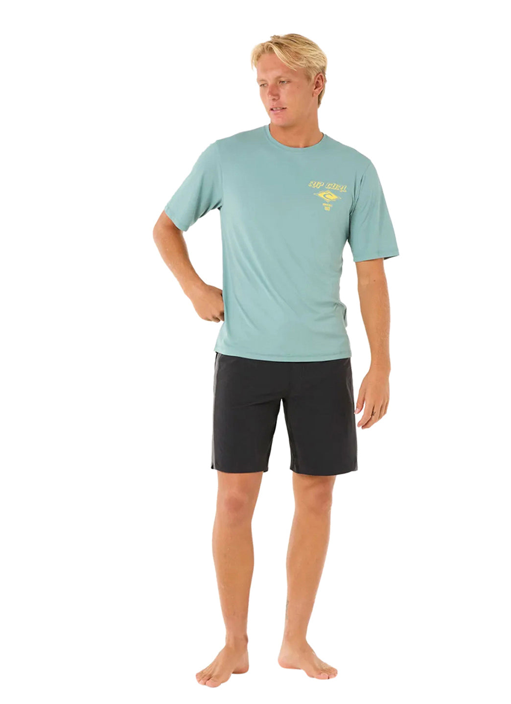 Rip Curl Men's Icons Surflite UPF Short Sleeve Surf Shirt、mySite、noshort