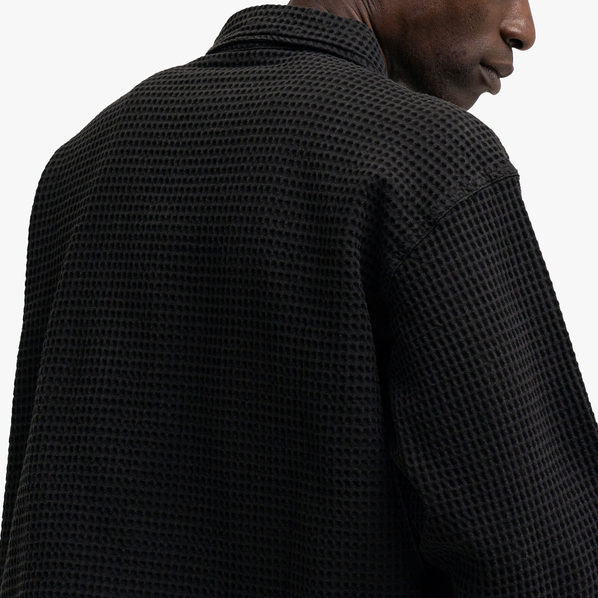  Brain Dead Waffle Button Shirt Black、mySite、merchandisen