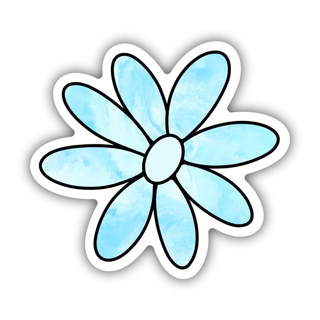  Blue Tie Dye Daisy Aesthetic Sticker、mySite、elrpsem3k