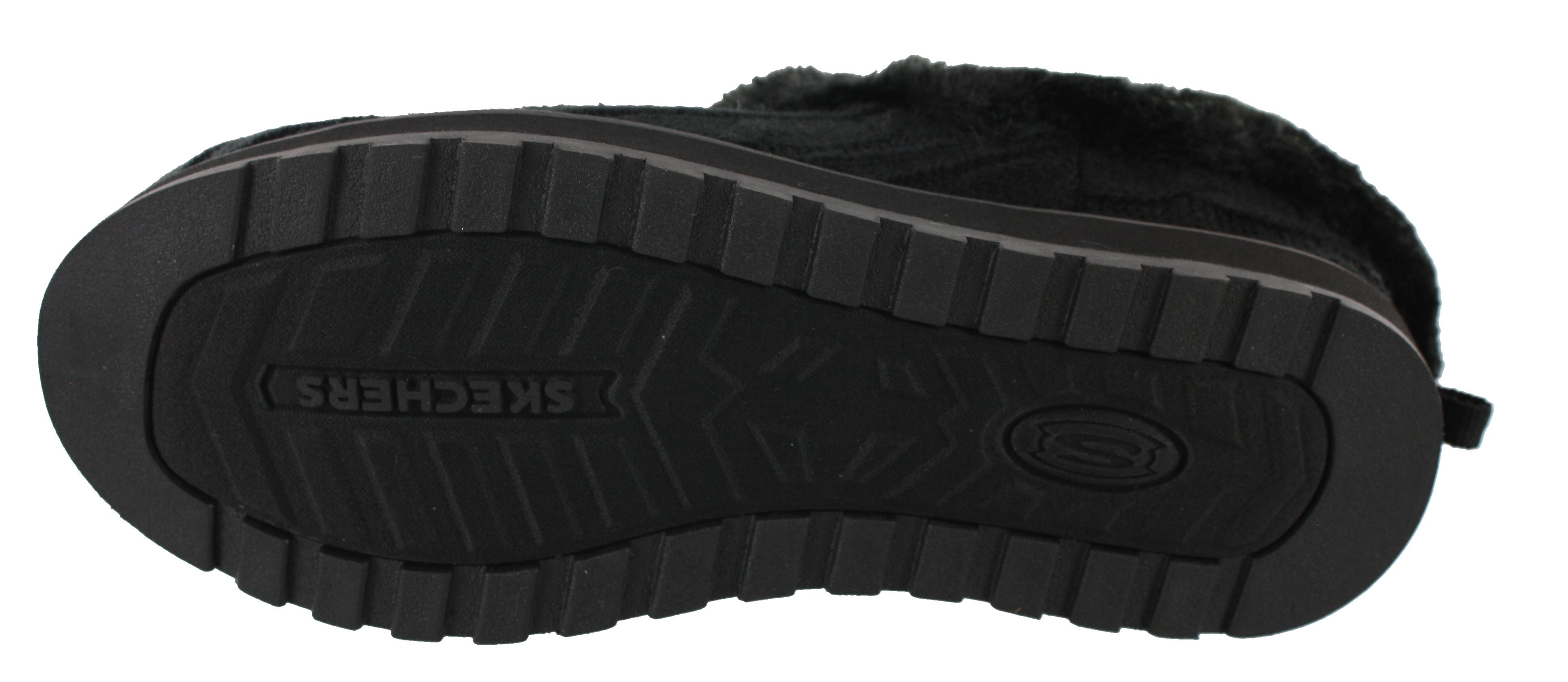 Skechers Women Wide Width Furry Cozy Open Back Slippers Ice Angel、mySite、dreamappss