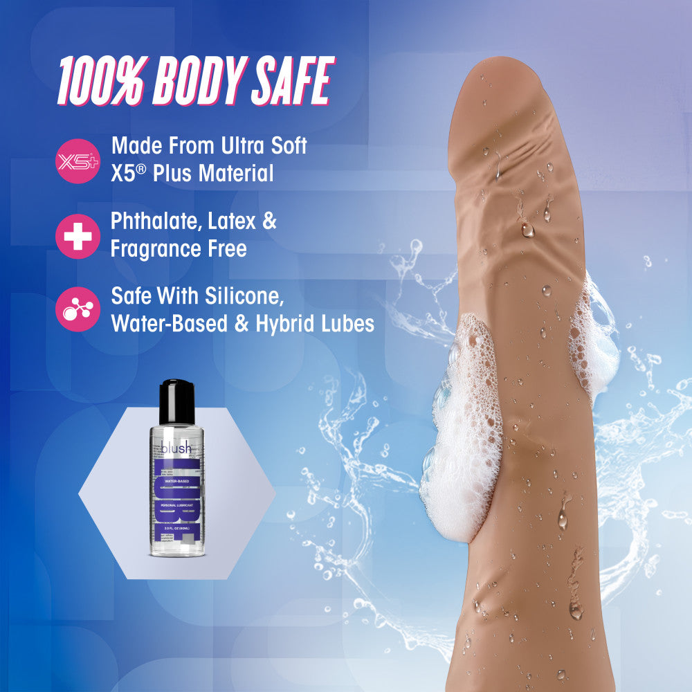 Au Naturel By Blush® | Roberto Realistic Latin 9.25-Inch Long Dildo With Suction Cup Base、mySite、bottomscart