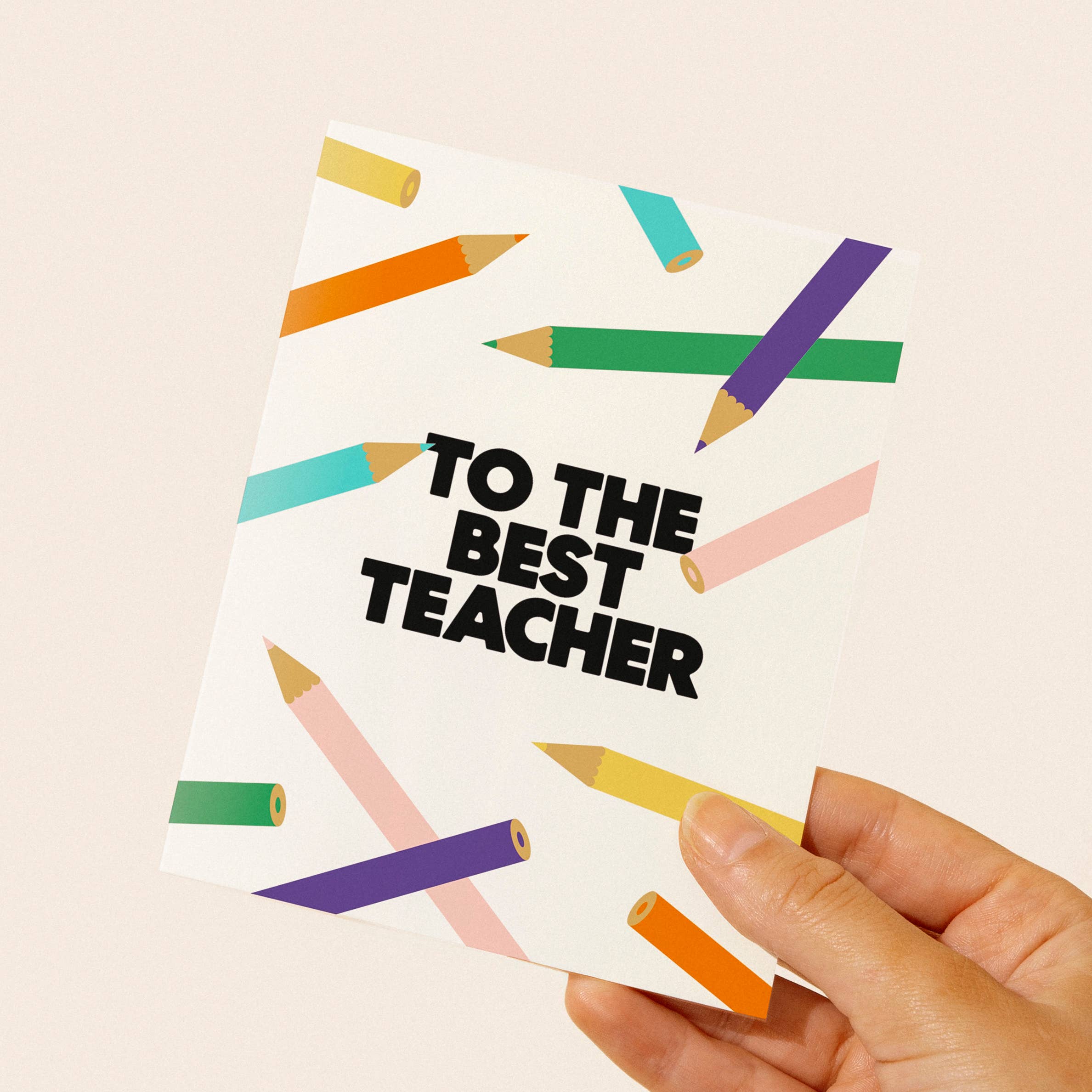 paper&stuff - To The Best Teacher Color Pencils Greeting Card、mySite、garagedoors4me