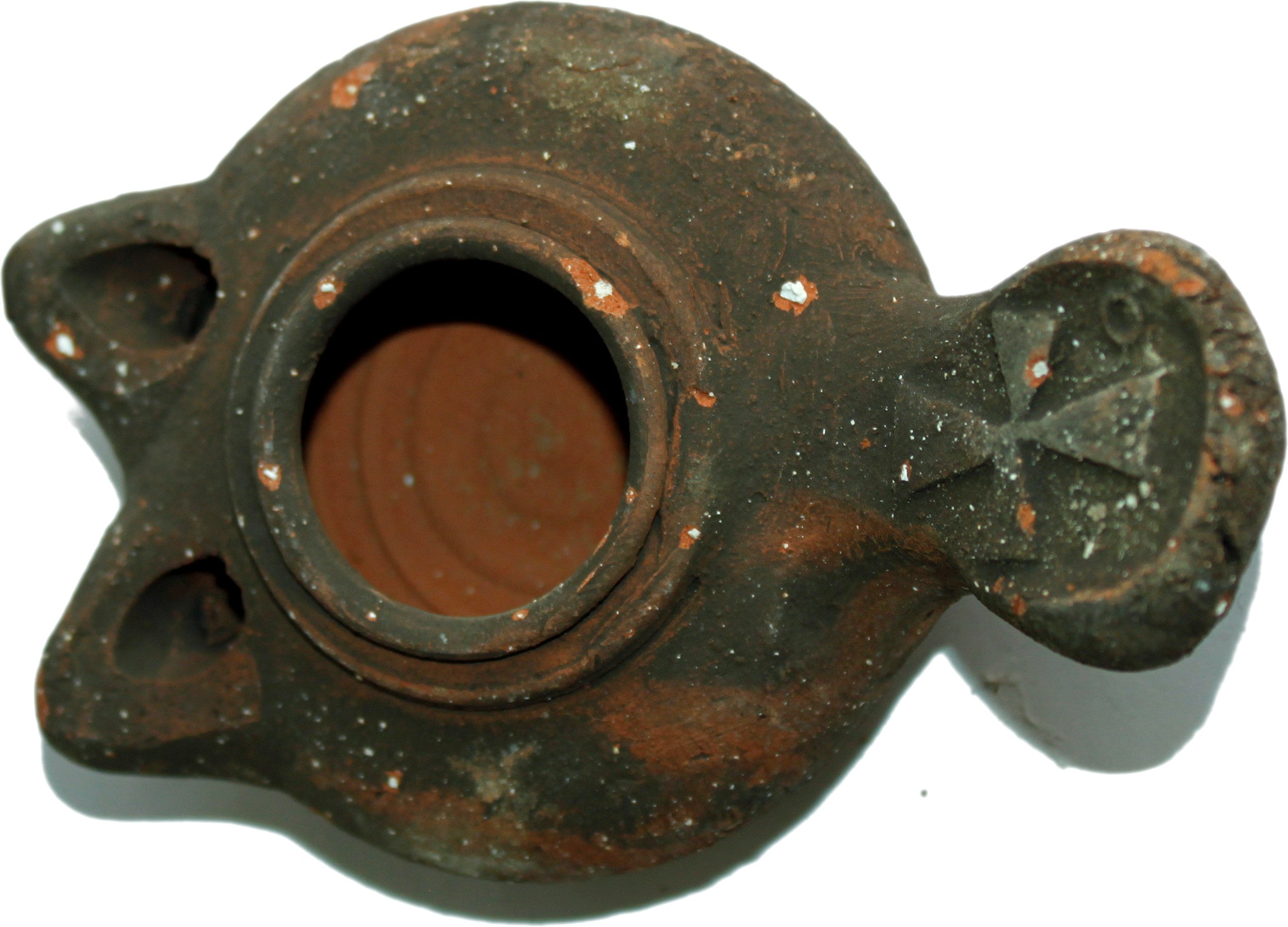  Antique Crusader two 2-wick Clay Oil Lamp - Herodian style ancient heritage lamp、mySite、elrpsem3k