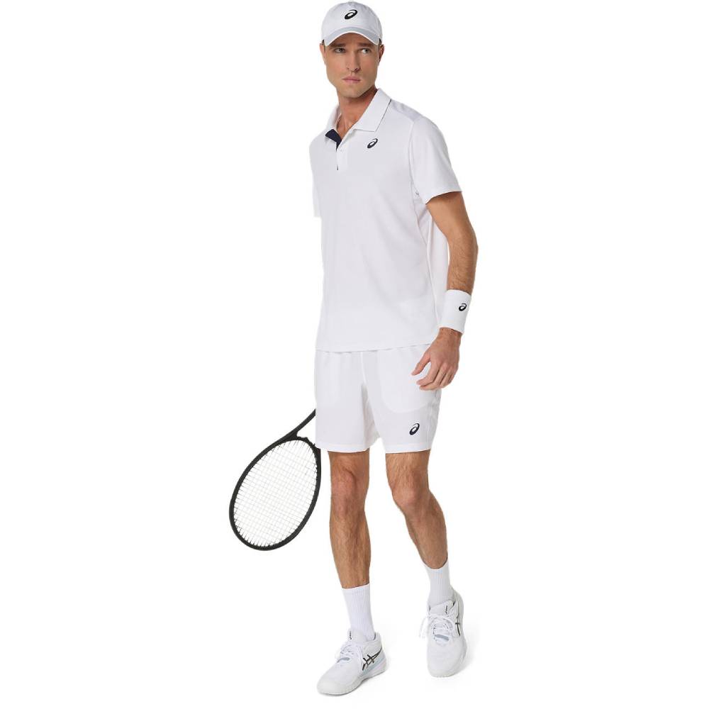 Asics Men's Court Polo Shirt (Brilliant White)