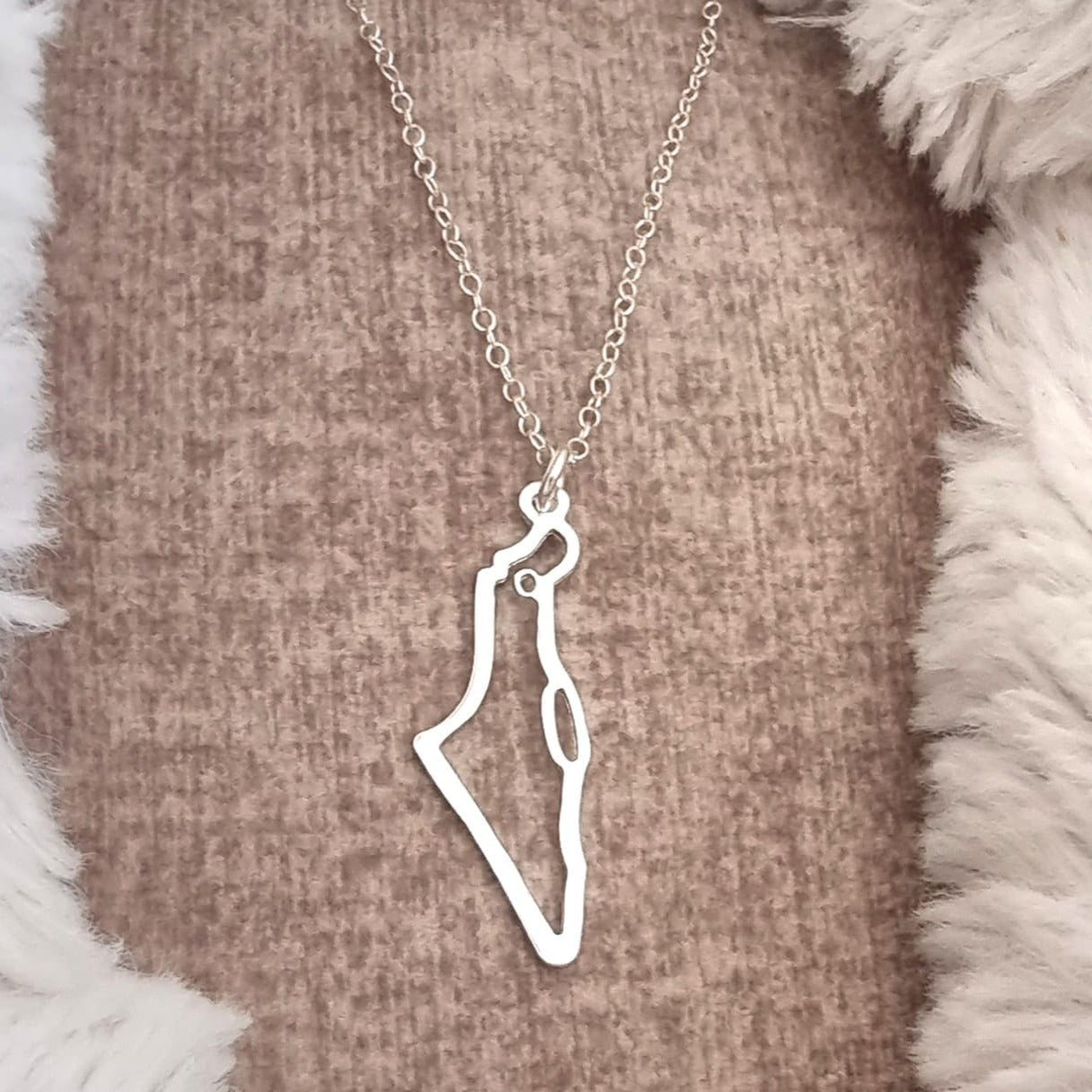 Shape of Israel Necklace - Silver、mySite、topwebapps