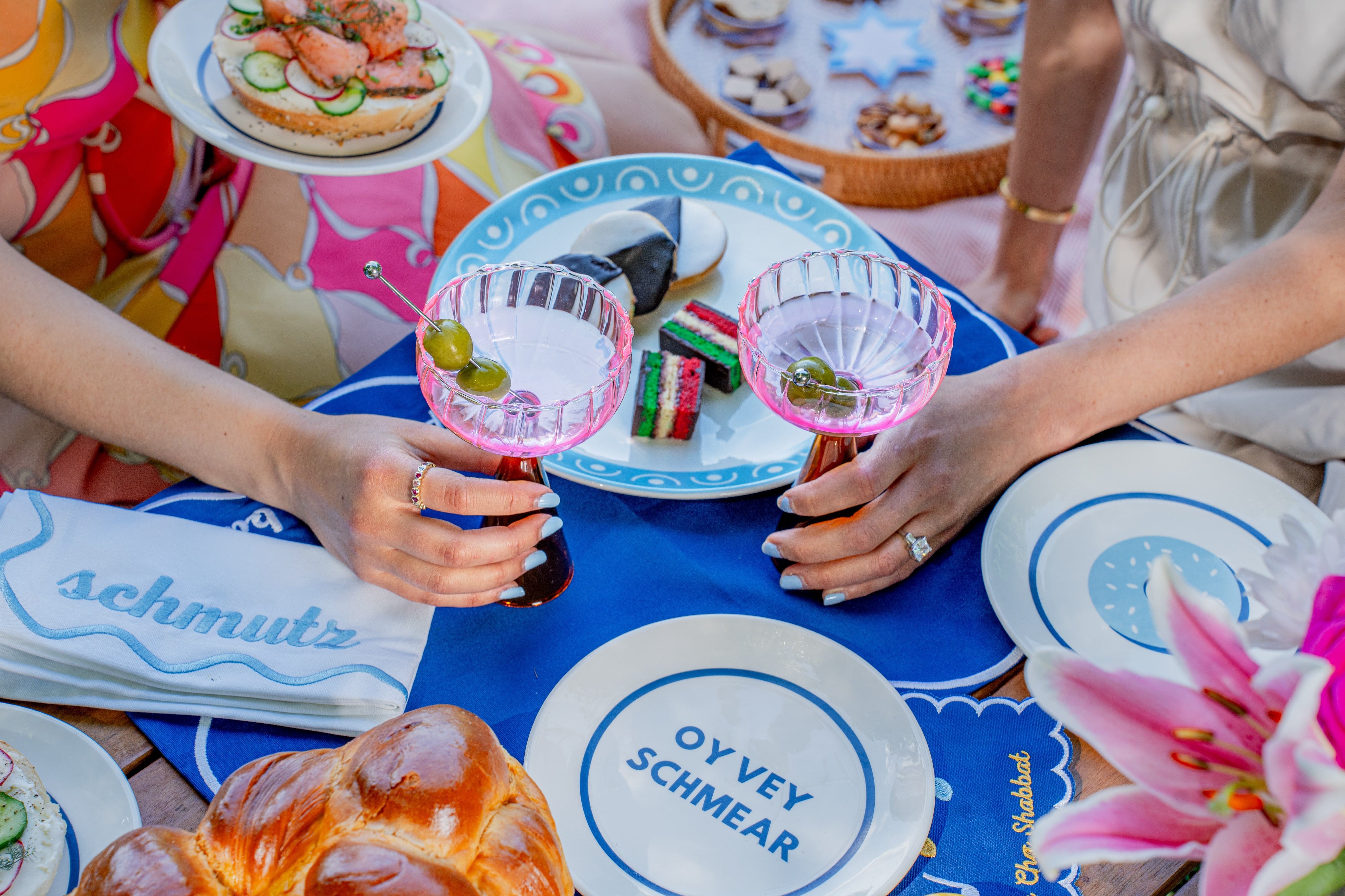 Shabbat and Schmear Nosh Porcelain Plates - Set of 4、mySite、topwebapps