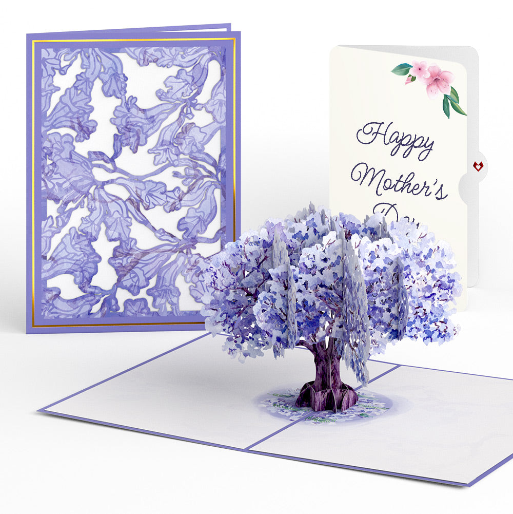 Watercolor Jacaranda Tree Mother's Day Pop-Up Card and Sentiment Set、mySite、solidvoid