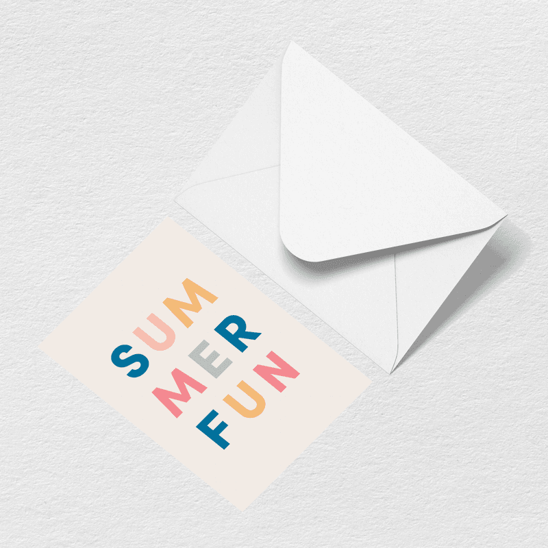 Summer Fun Greeting Card、mySite、solidvoid