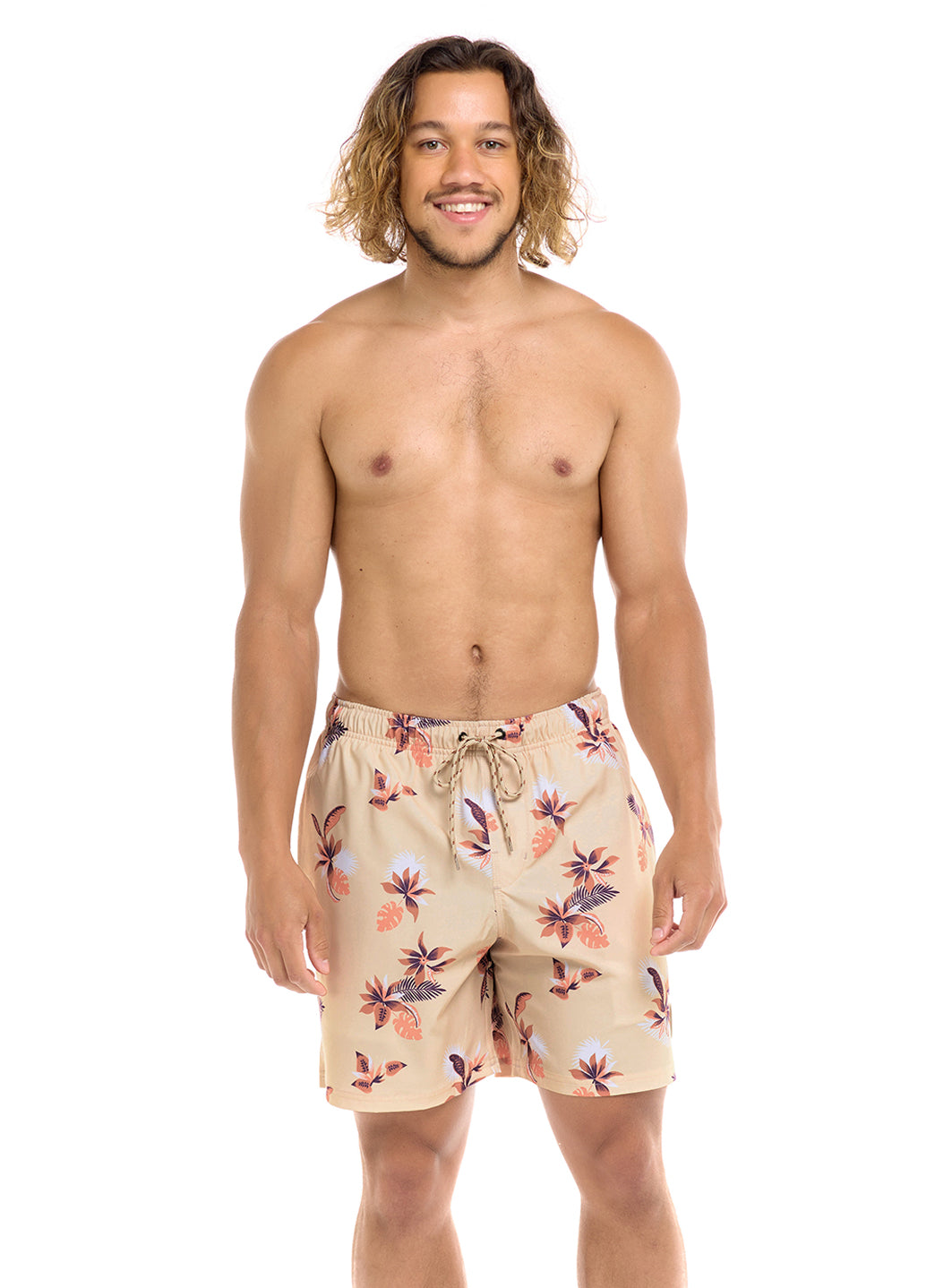 Eidon Men's 17 I'm Leafing Volley Swim Trunks、mySite、noshort