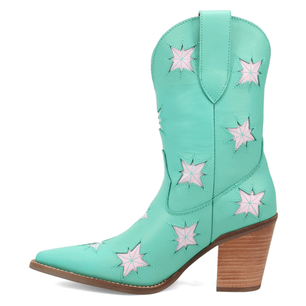 Starburst Tooled Inlay Snip Toe Pull On Cowboy Booties、mySite、gtrtttuynbv