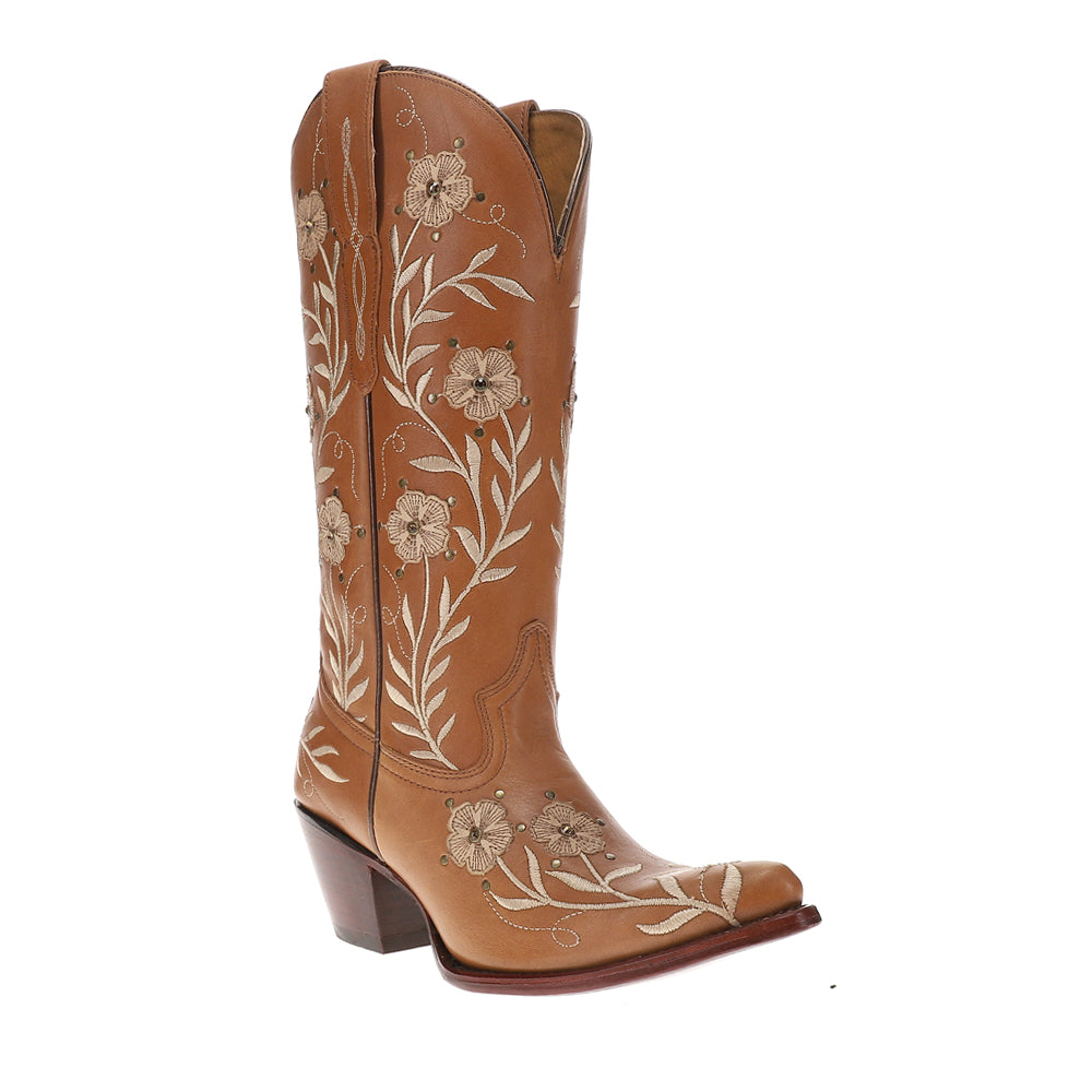 Romance Floral Embroidered Pointed Toe Cowboy Boots、mySite、gtrtttuynbv