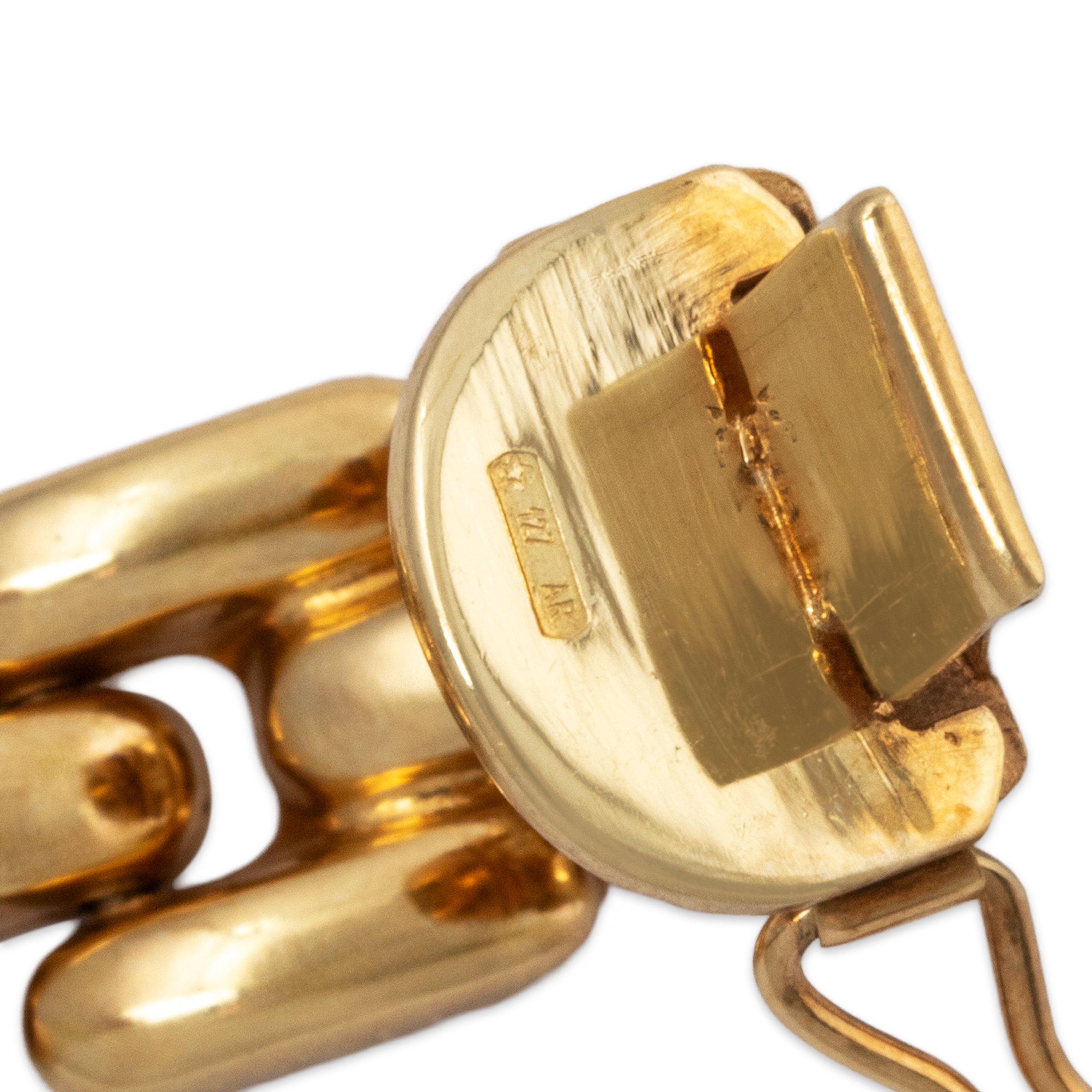 Vintage Italian 14k Yellow Gold Link Bracelet 7.25、mySite、hinf8tx79