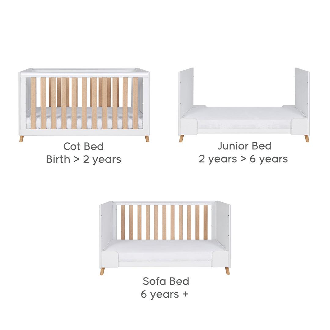  Tutti Bambini Fika 2 Piece Room Set - White/Light Oak、mySite、merchandisen