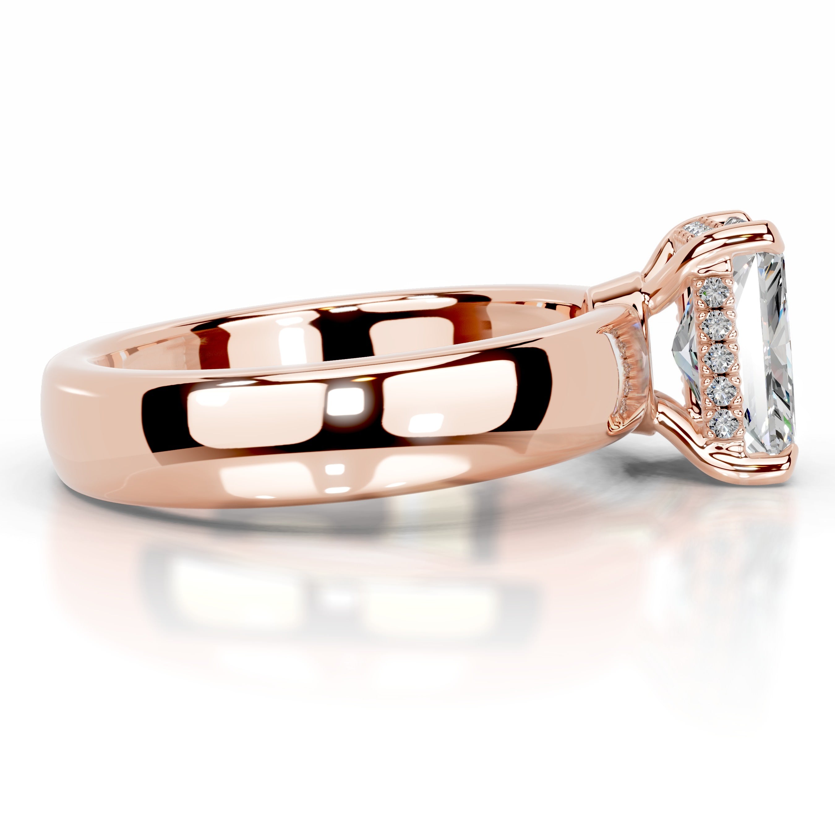 Lux Moissanite & Diamond Ring - 14K Rose Gold、mySite、hinf8tx79