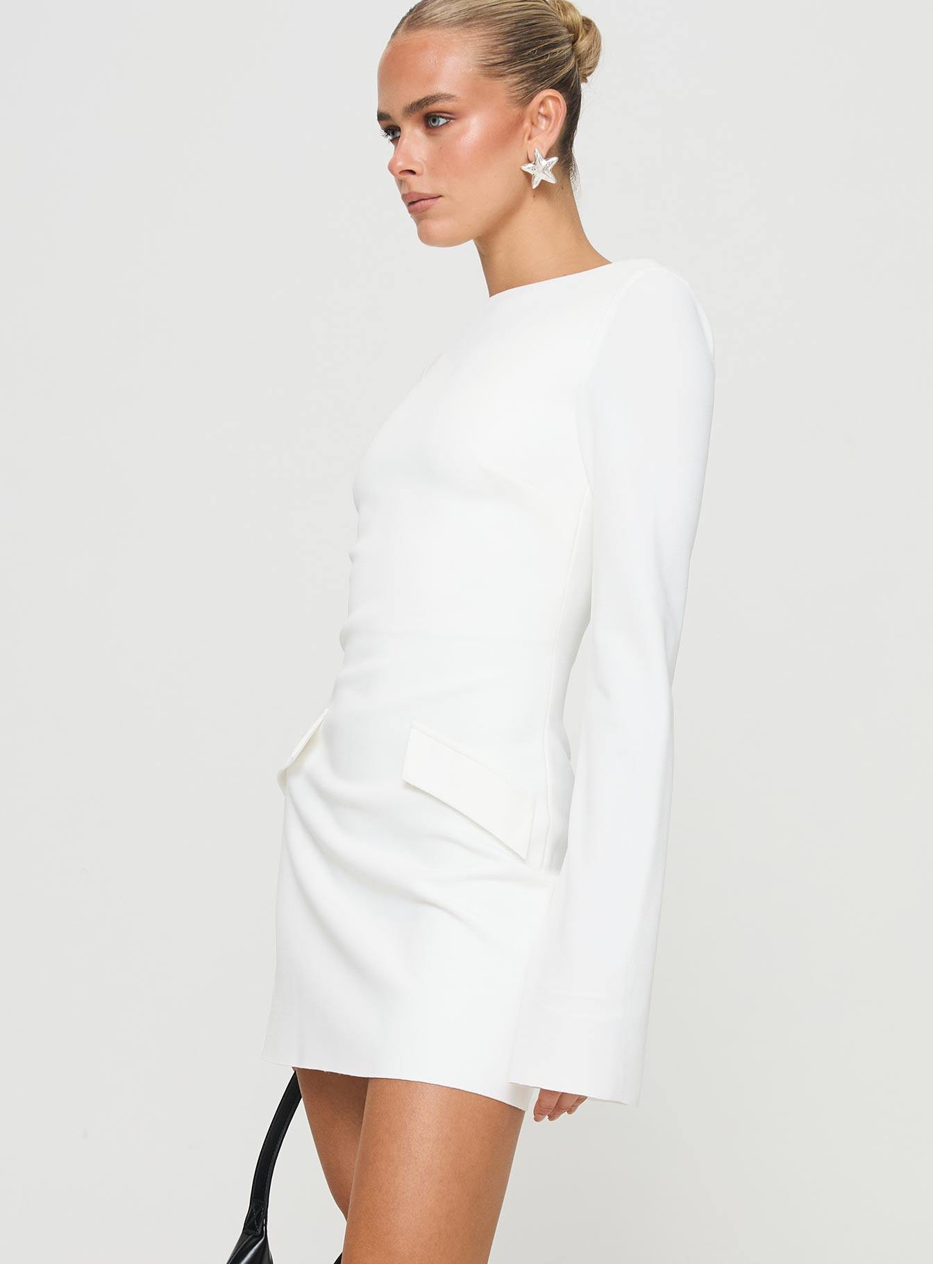 Carters Long Sleeve Mini Dress White、mySite、solidvoid