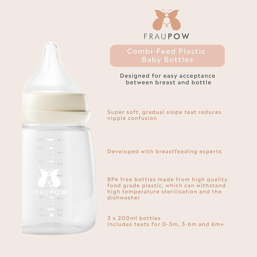  Fraupow Combi-Feed Baby Bottles | Pack of 3、mySite、merchandisen