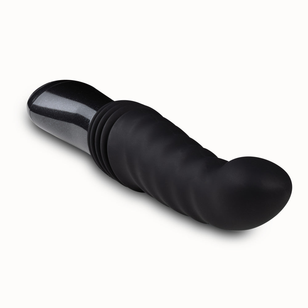 Temptasia By Blush® | Lazarus Curved G-Spot Black 10-Inch Long Rechargeable Thrusting & Vibrating Dildo、mySite、bottomscart