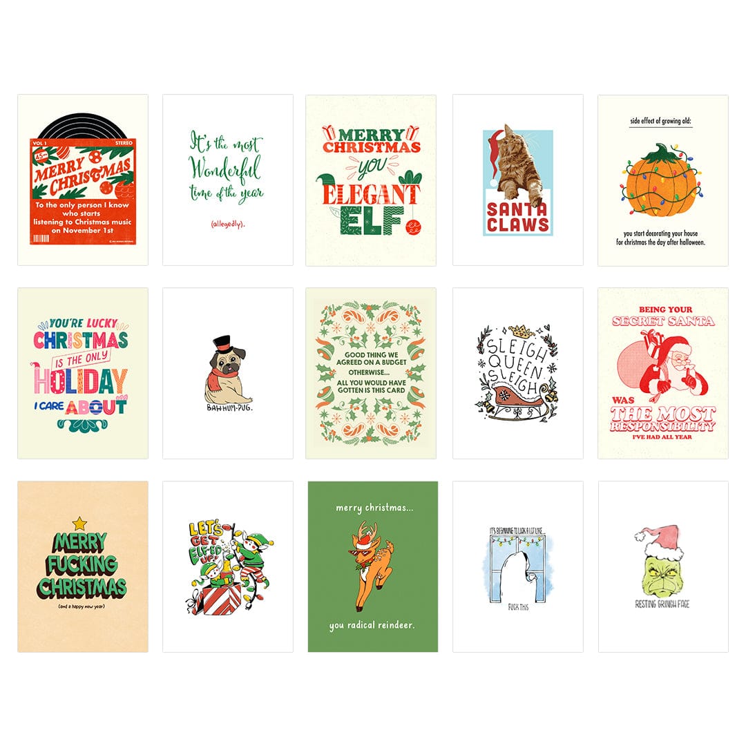  Funny Christmas Cards 15 Pack (Assorted)、mySite、elrpsem3k