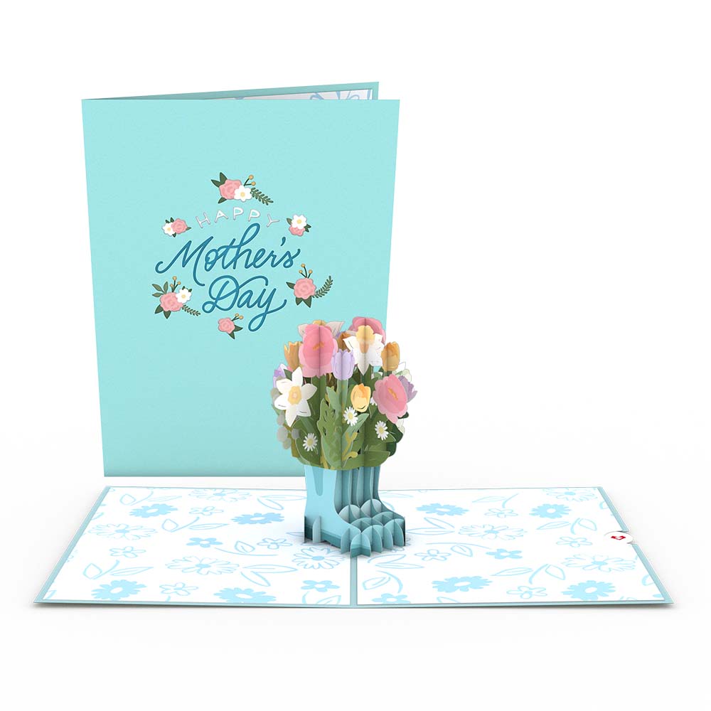 Mother’s Day Gardening Boots Pop-Up Card、mySite、solidvoid