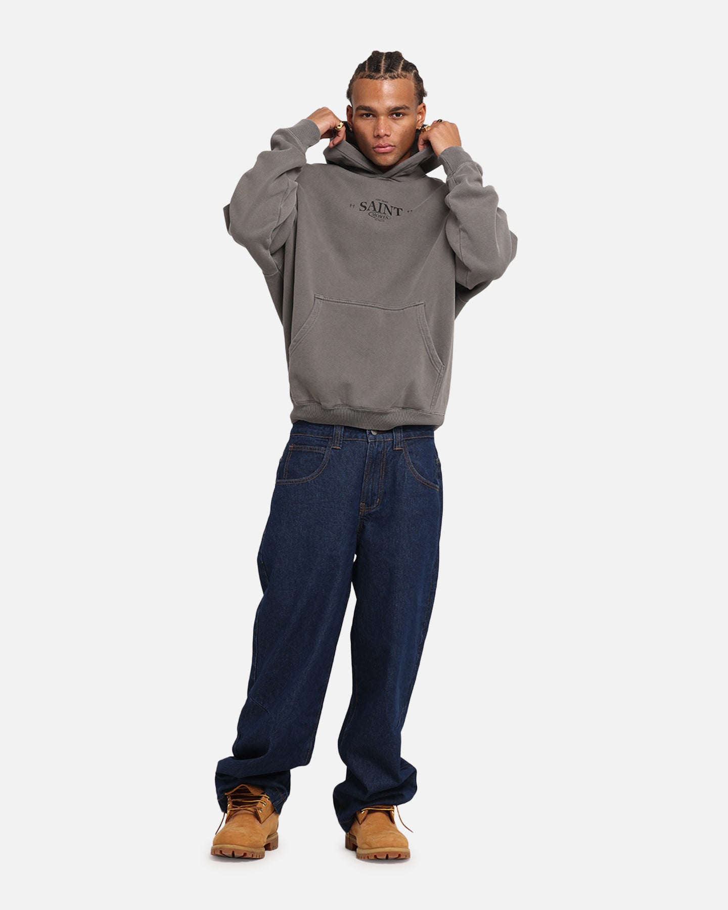 Saint Morta Lost Souls Boxy Hoodie Washed Charcoal、mySite、zt4zffjzw