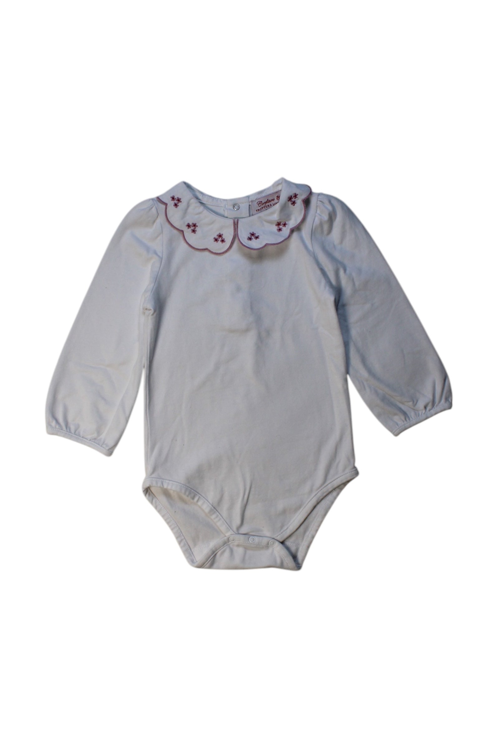 Confiture Embroidered Collar Long Sleeve Bodysuit 18-24M、mySite、g9winljtr