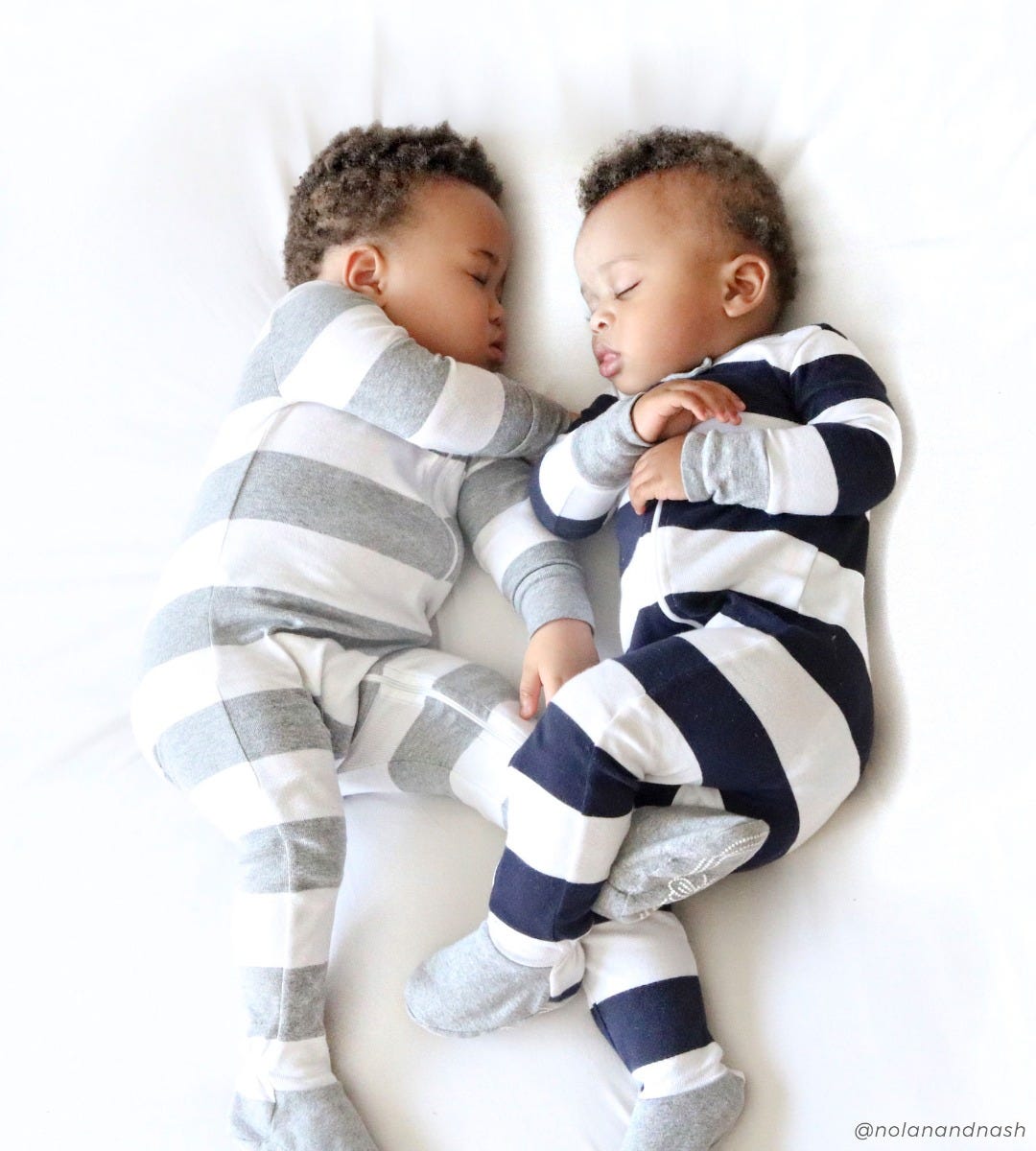 Rugby Stripe Organic Cotton Zip Front Sleeper、mySite、g9winljtr