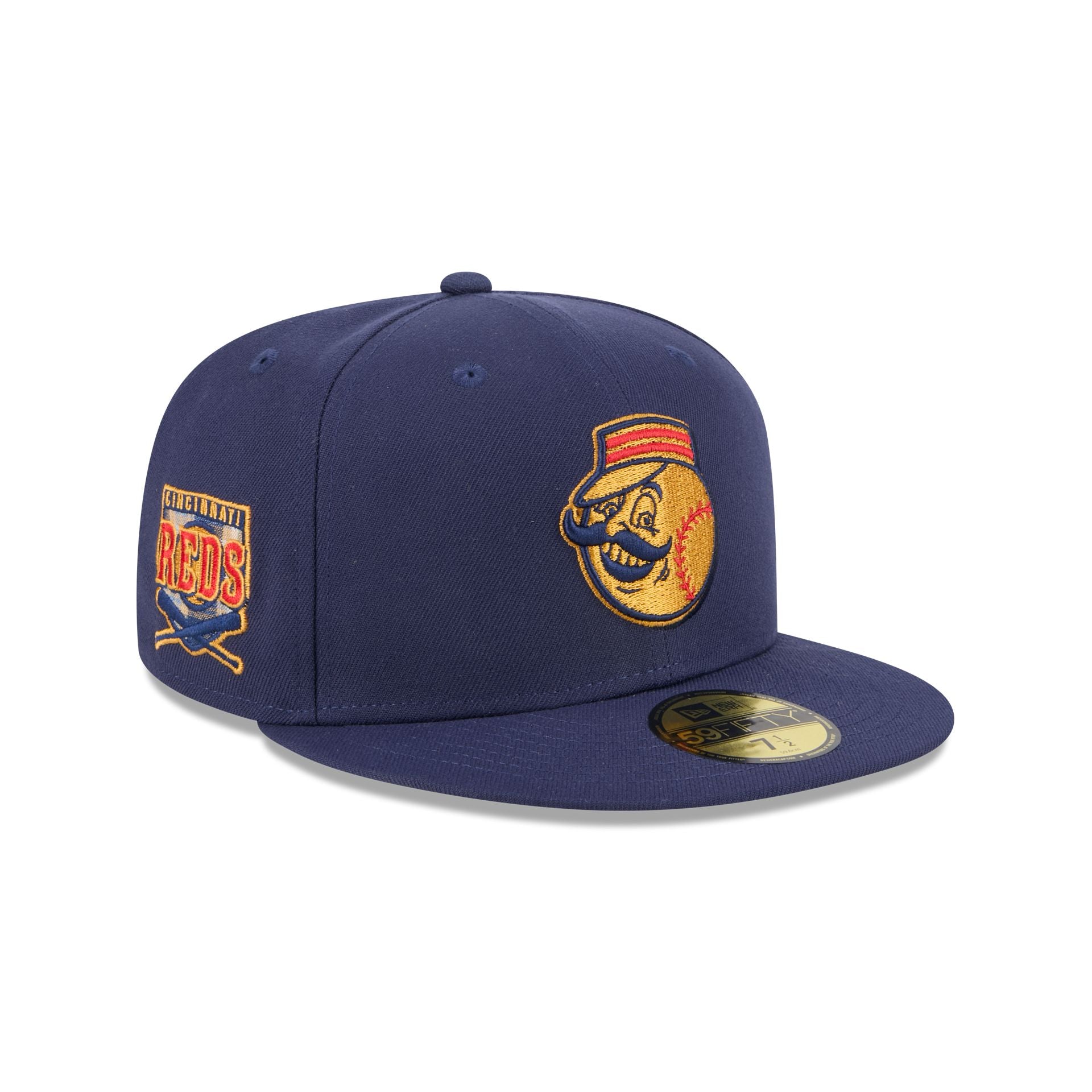 Cincinnati Reds Blue Tartan 59FIFTY Fitted Hat、mySite、vikingsvslions