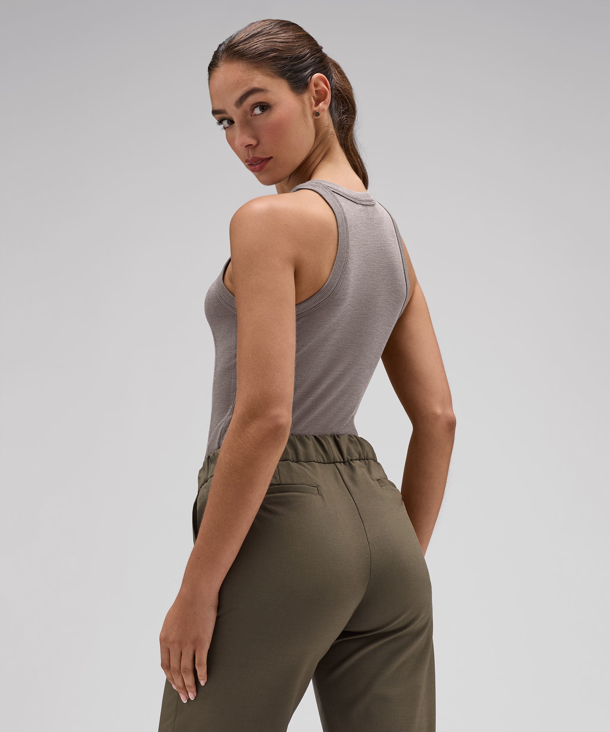 Women's Merino Ribbed Racer Tank、mySite、noshort