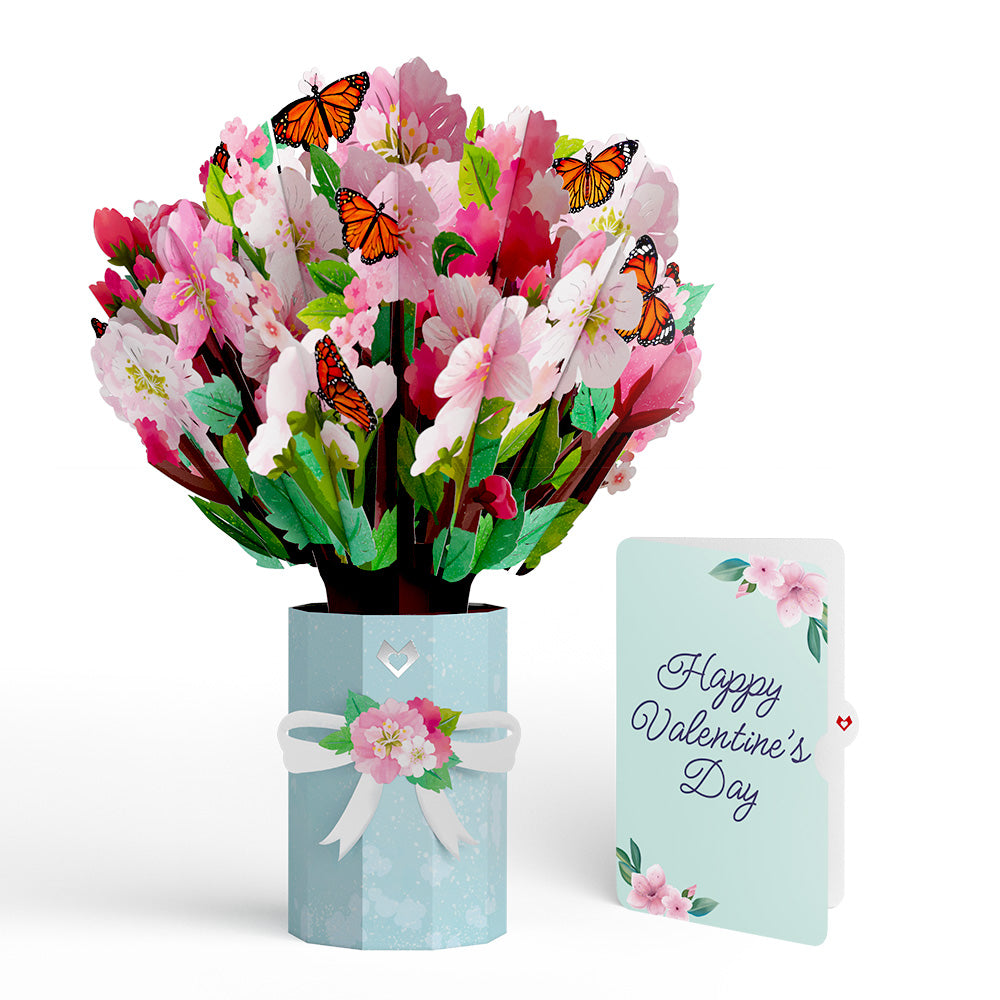 Cherry Blossom Butterfly Valentine Bouquet and Sentiment Set、mySite、solidvoid