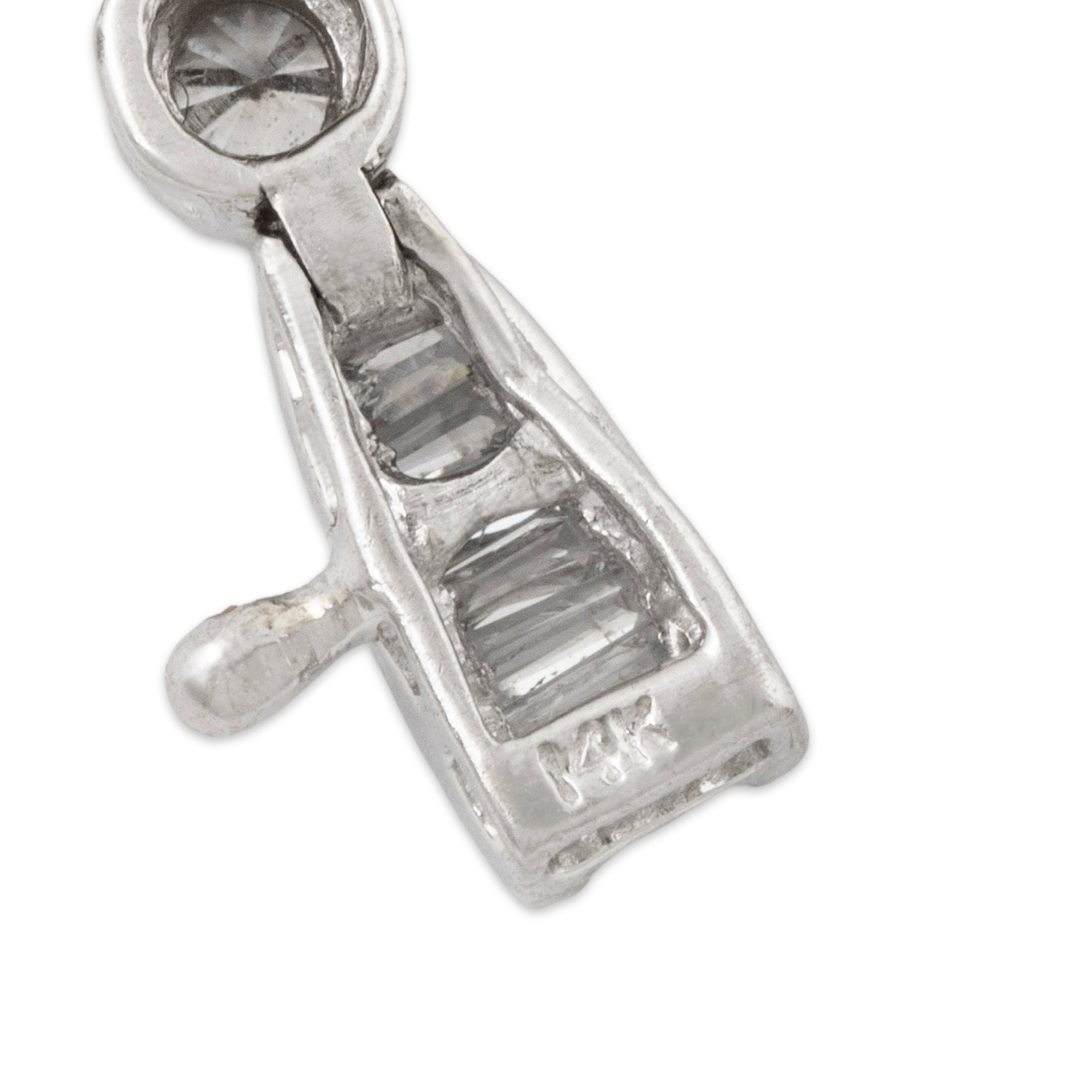 Vintage 14k White Gold 2cttw Diamond Dazzling Channels Station Bracelet 7、mySite、hinf8tx79