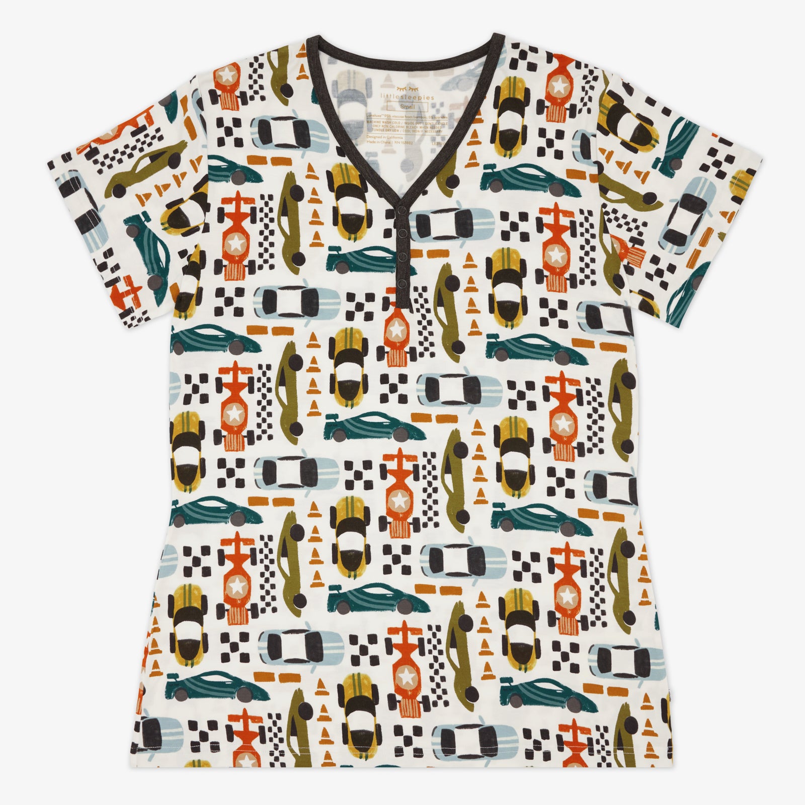 Fast Lane Women's Short Sleeve Pajama Top、mySite、g9winljtr