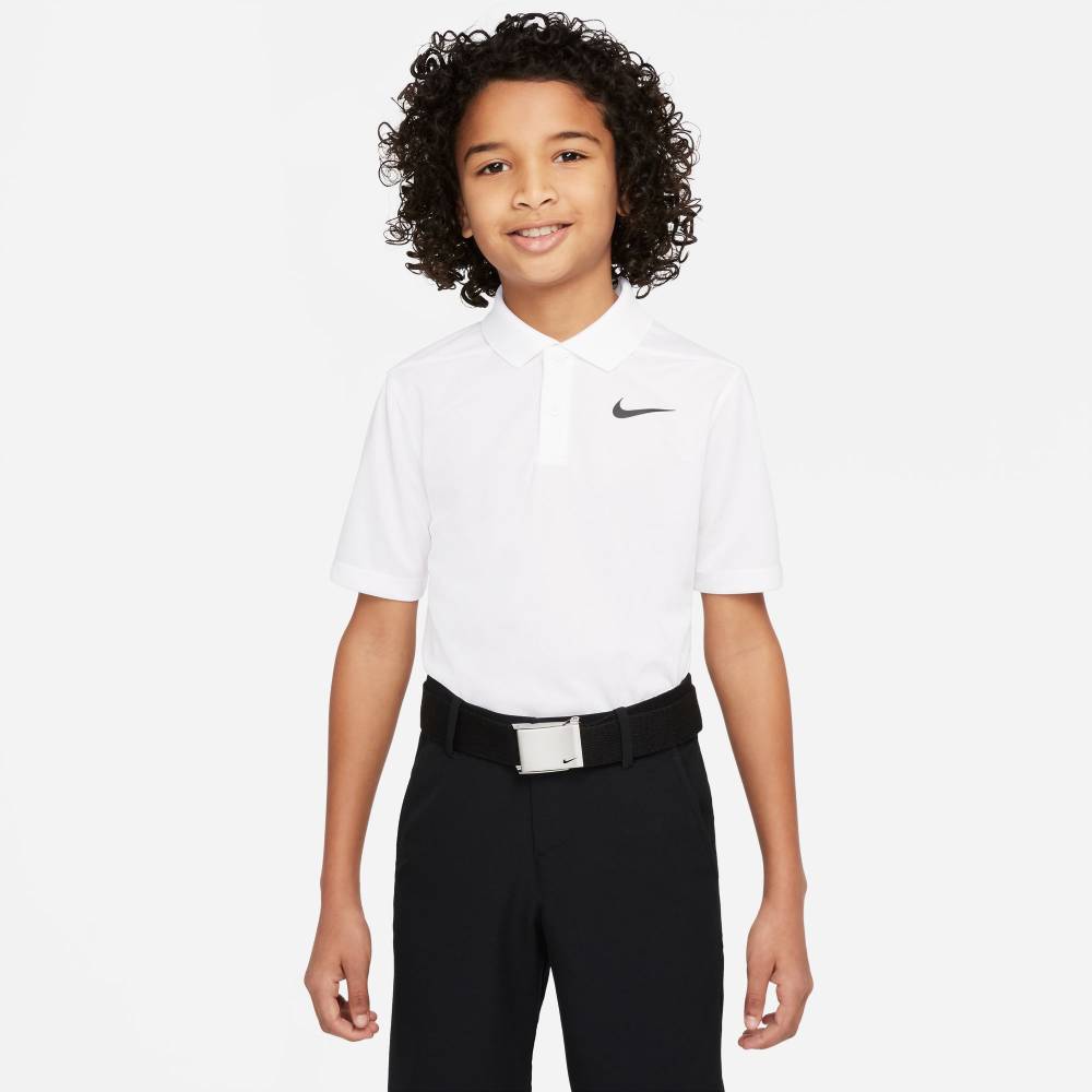 Nike Boy's Dri-FIT Victory Polo (White/Black)
