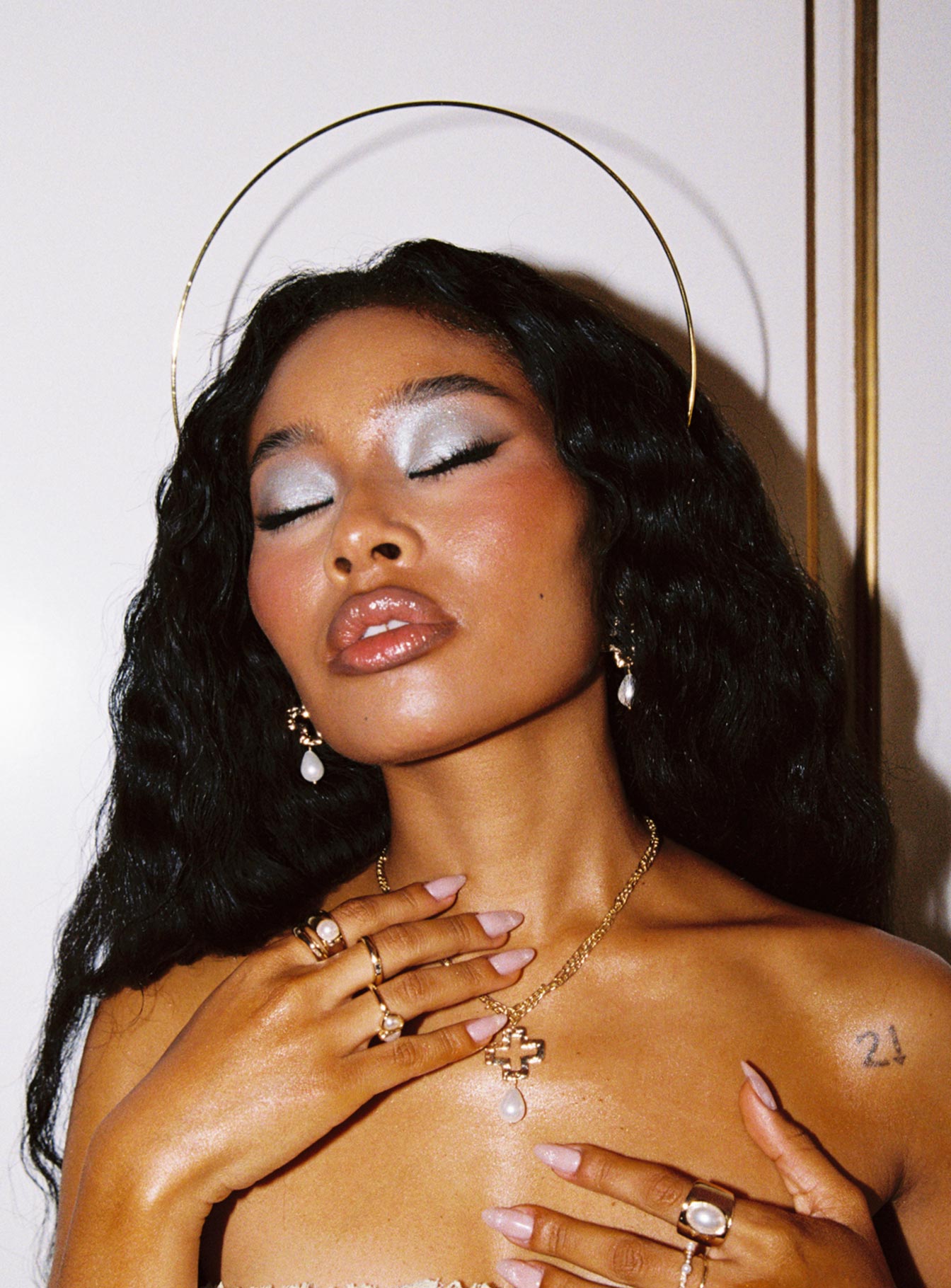 Sweet Angel Halo Headband Gold、mySite、solidvoid