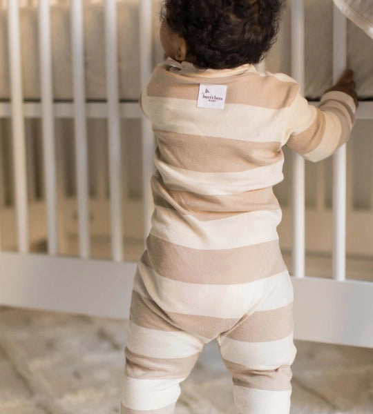  Mommy & Me Rugby Stripe Organic Cotton Pajamas - Oat、mySite、layawaytickets